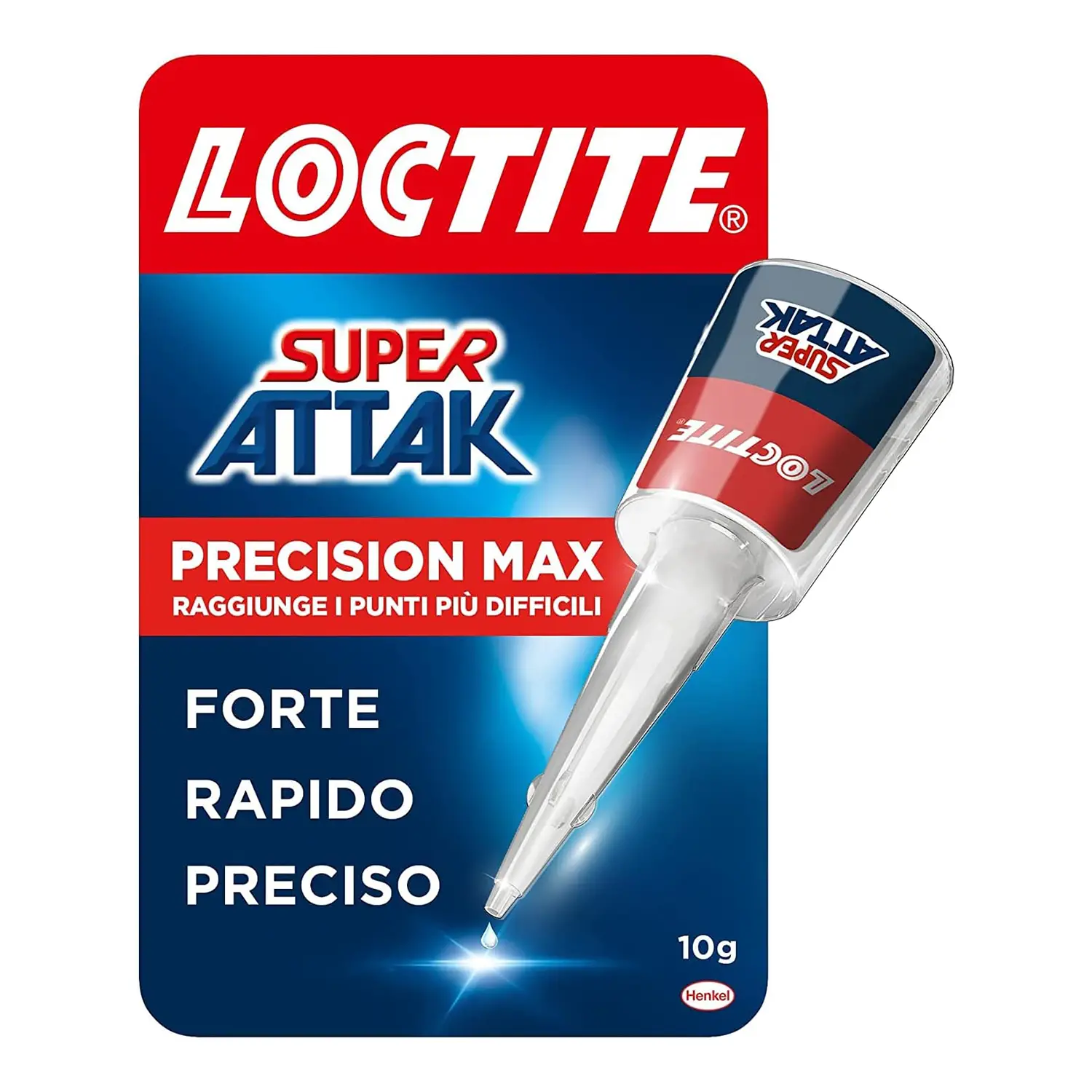 Super Attak Maxi 10 g – Colla Istantanea Forte per Metallo, Gomma e Ceramica - Nastri adesivi e colle