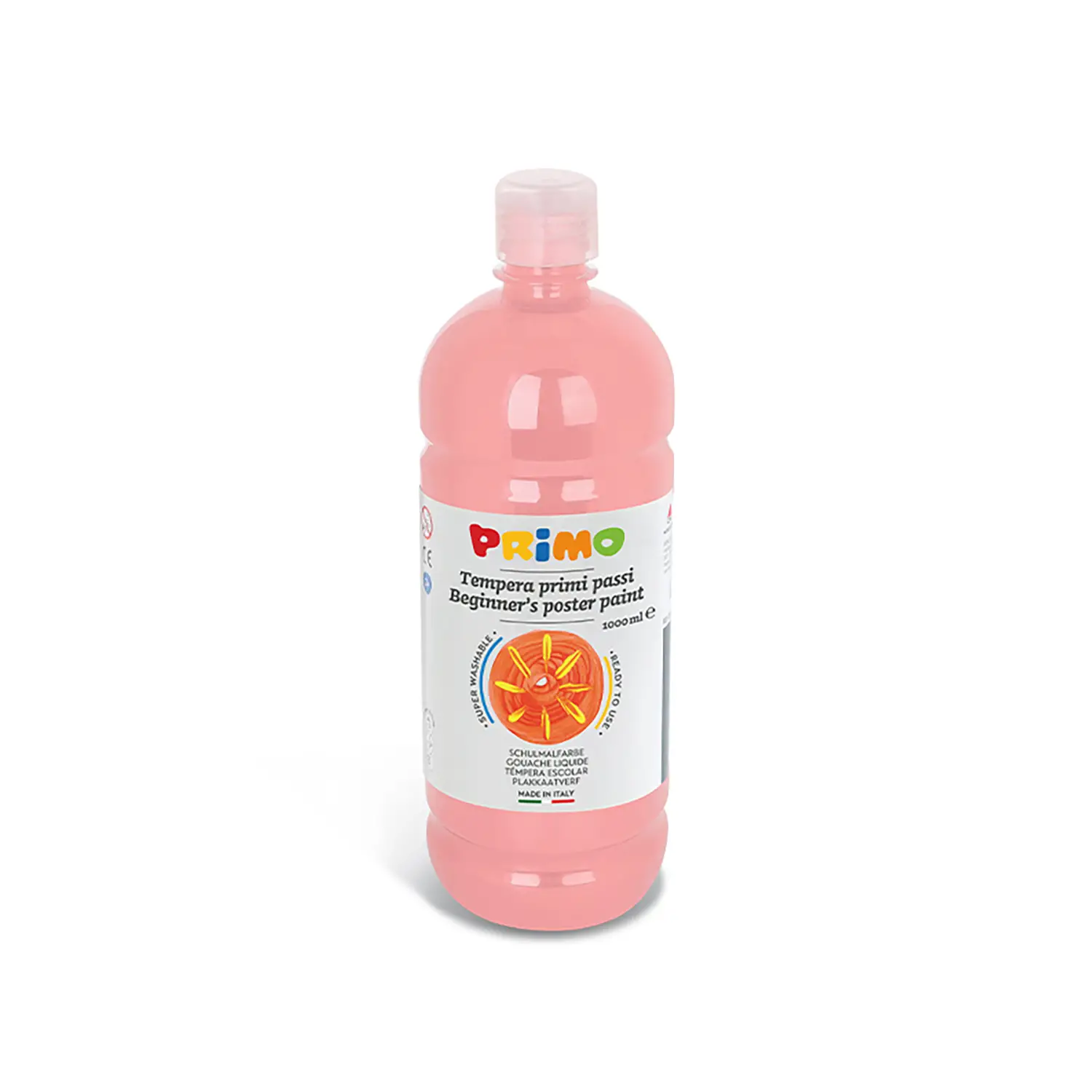 Tempera Pronta Primo Primi Passi Rosa 1000 ml – Colore a Tempera Superlavabile - Tempere