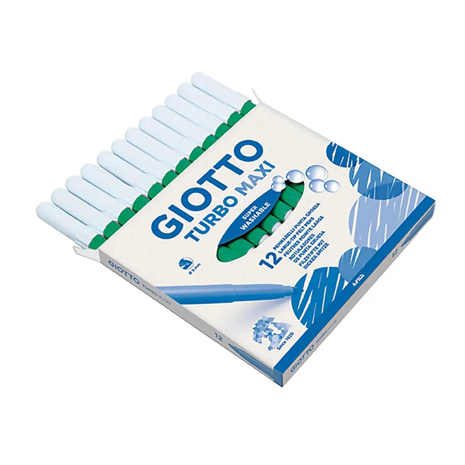 Pennarelli Turbo Maxi Giotto - 12 Pezzi • Verde - Pennarelli