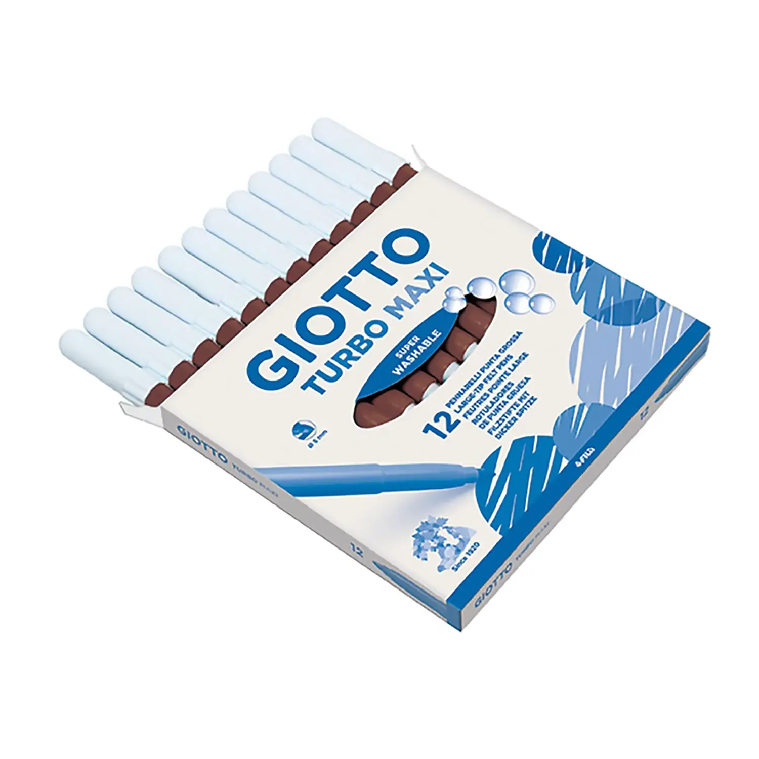 Pennarelli Turbo Maxi Giotto - 12 Pezzi • Marrone - Pennarelli