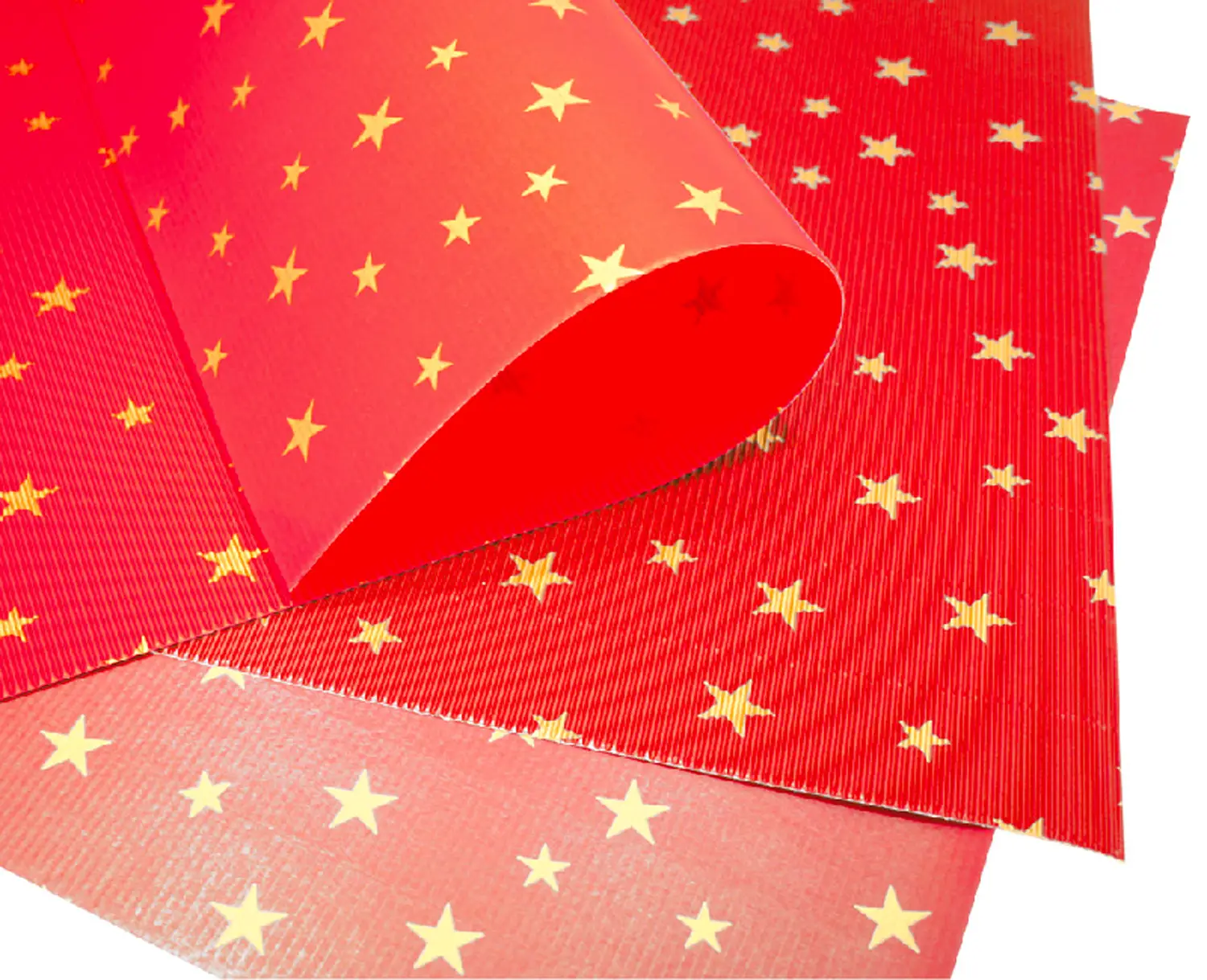 Cartoncino Ondulato Rosso con Stelle Dorate 50x70 cm – Cartoncino Decorativo - Carta e cartoncino