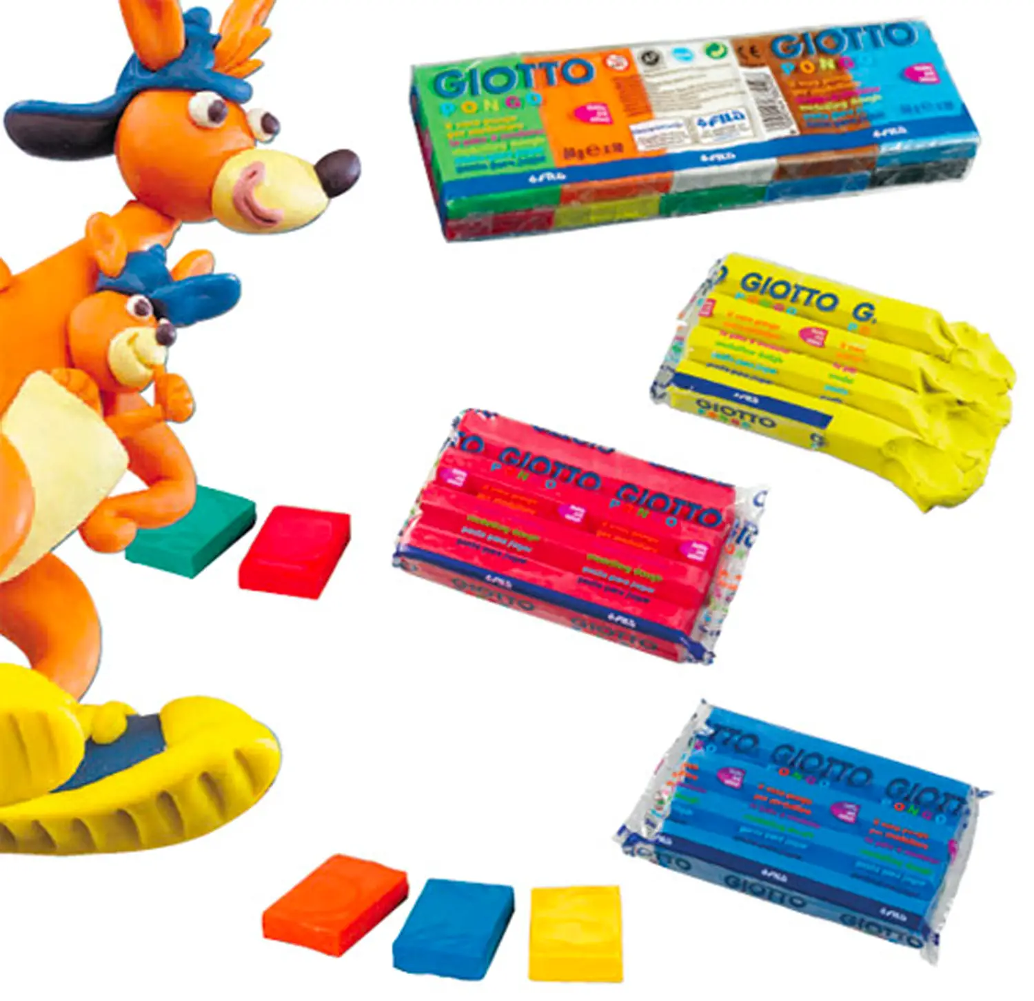 Plastilina Pongo Scultore Giotto – 10 Panetti da 100g - Paste per modellare