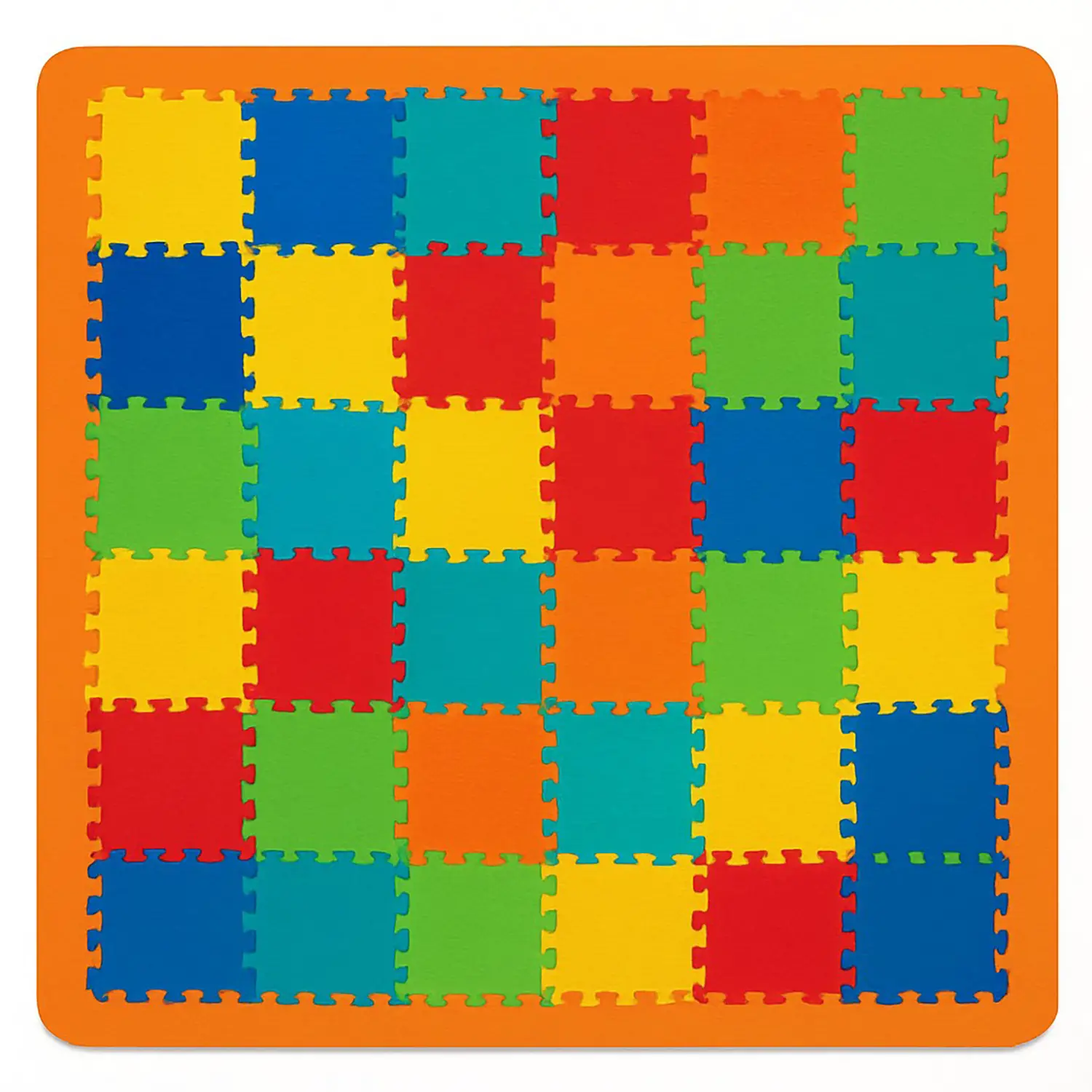 Maxi Set Tappetino Eva-Mat Color30 - 36 Elementi + 26 Bordi + 4 Angoli - Tappeti per il gioco