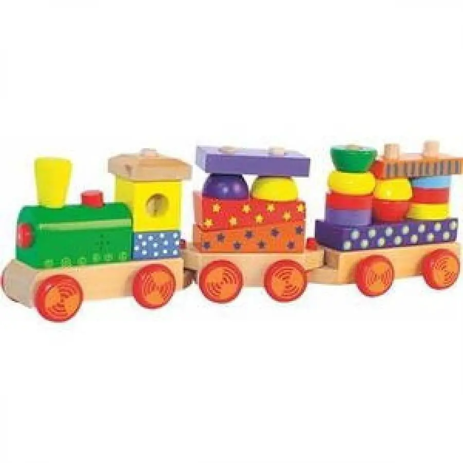Trenino Fantasia Luci e Suoni – Gioco Educativo in Legno 43 cm - Primi giochi
