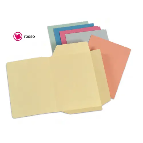 Cartelline 3 Lembi Rosso con Stampa 50Pezzi - Cancelleria varia