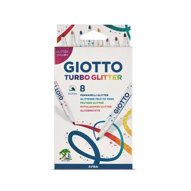 Giotto Turbo Glitter – Set da 8 Pennarelli - Pennarelli