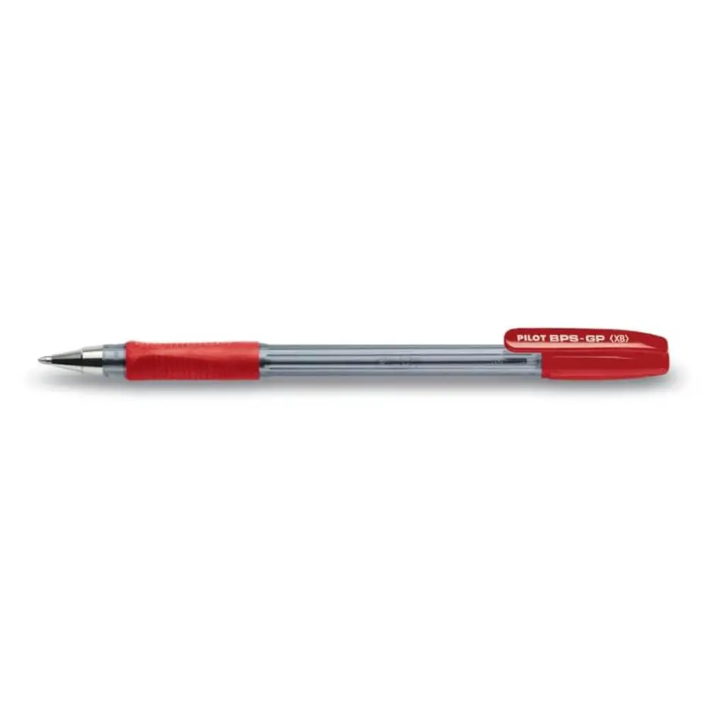 Penna a Sfera Pilot BPS-GP-F Rossa – Punta Fine 0,7 mm e Impugnatura in Gomma - penne pennarelli ufficio
