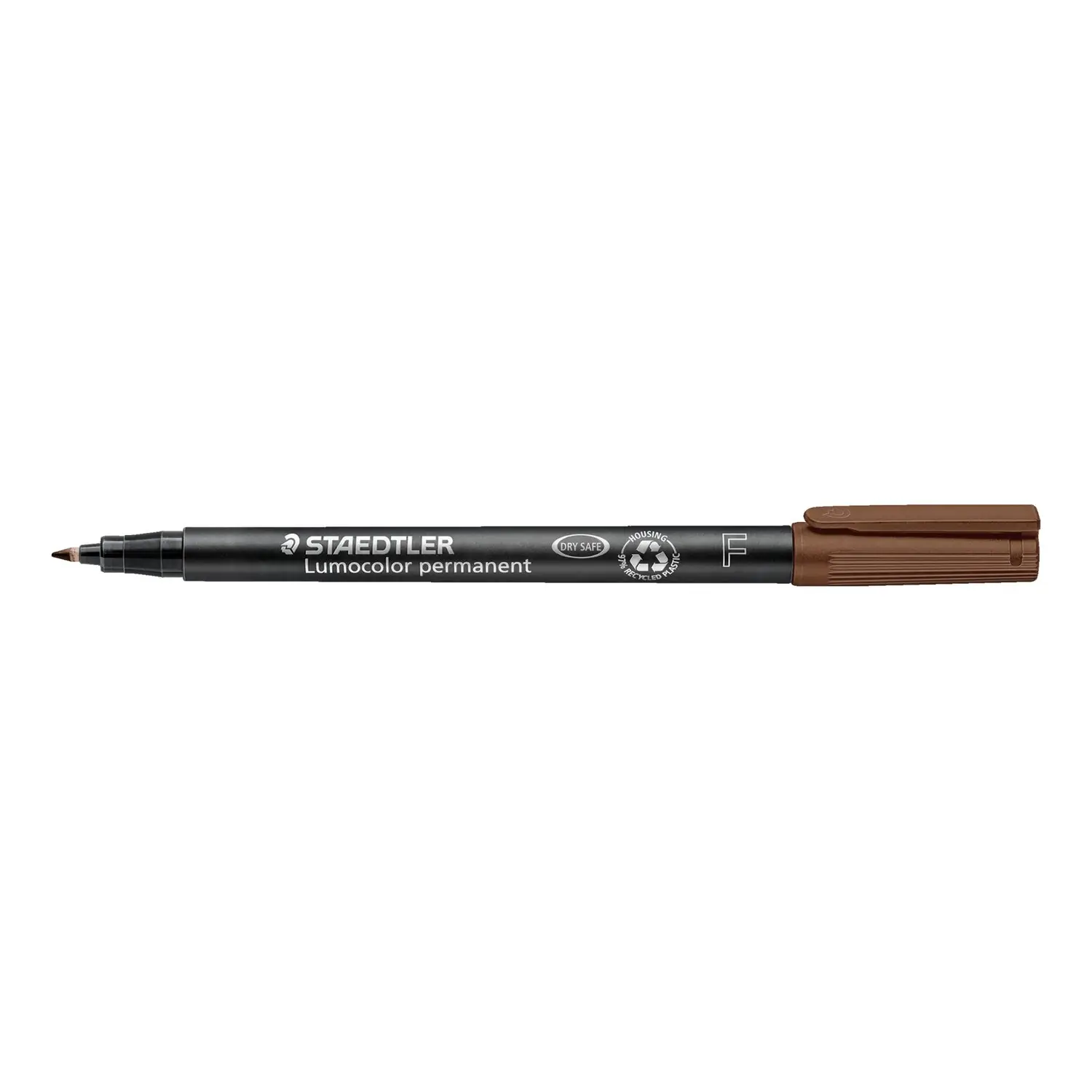 Pennarello Permanente Lumocolor Staedtler - Punta Fine Marrone - penne pennarelli ufficio