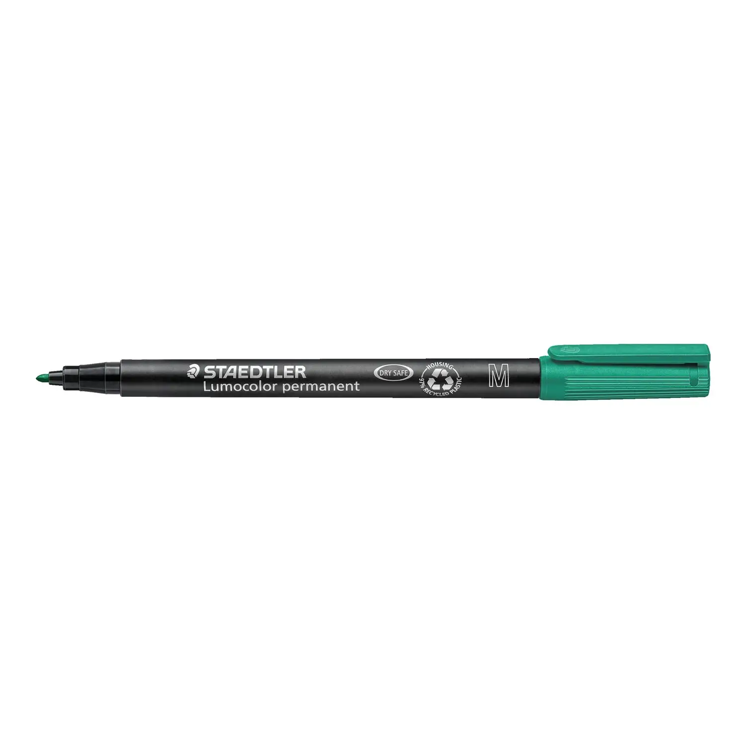 Pennarello Permanente Lumocolor Staedtler - Punta Media Verde - penne pennarelli ufficio