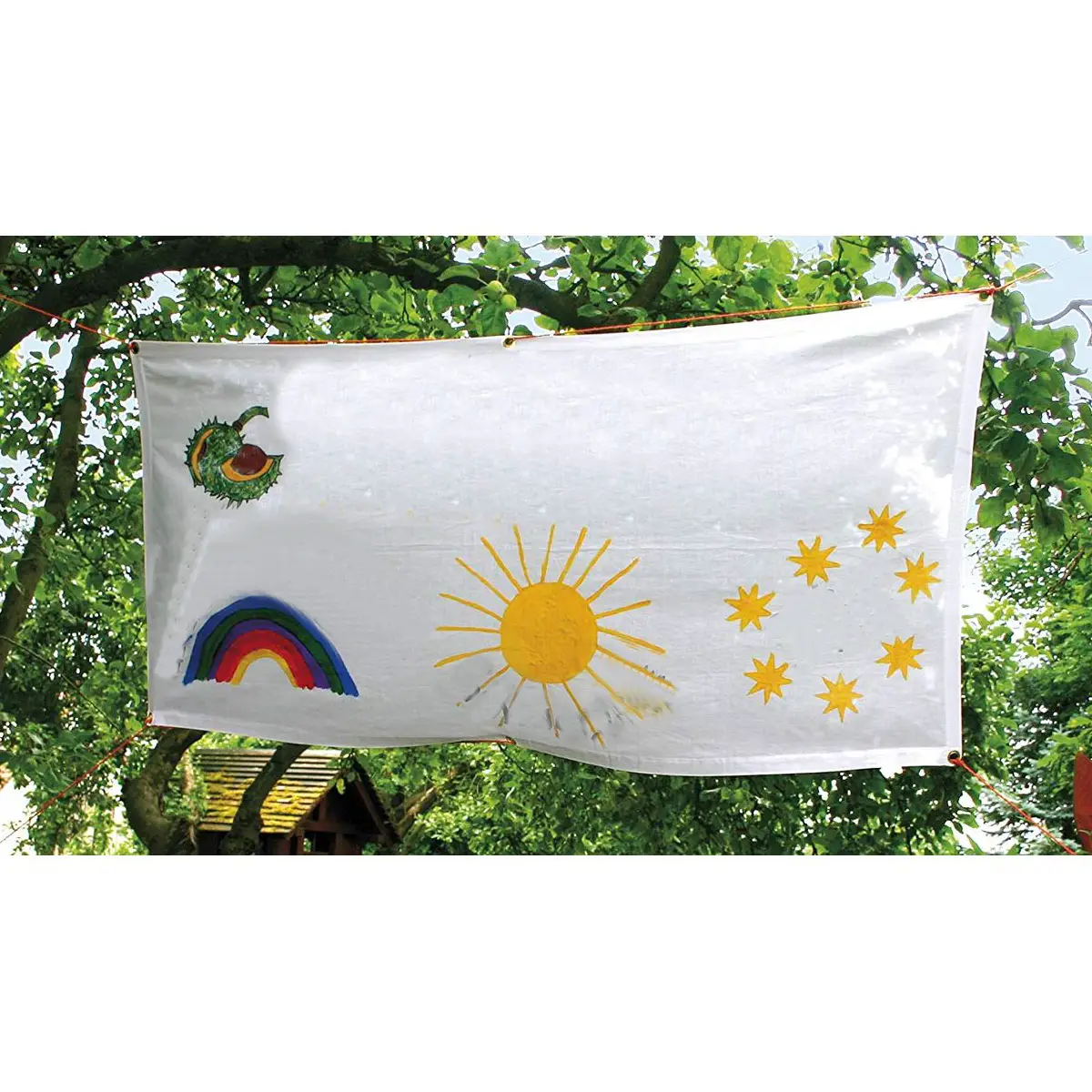 Striscione in Cotone Bianco da Decorare – 130x62 cm - Tessuti e stoffe