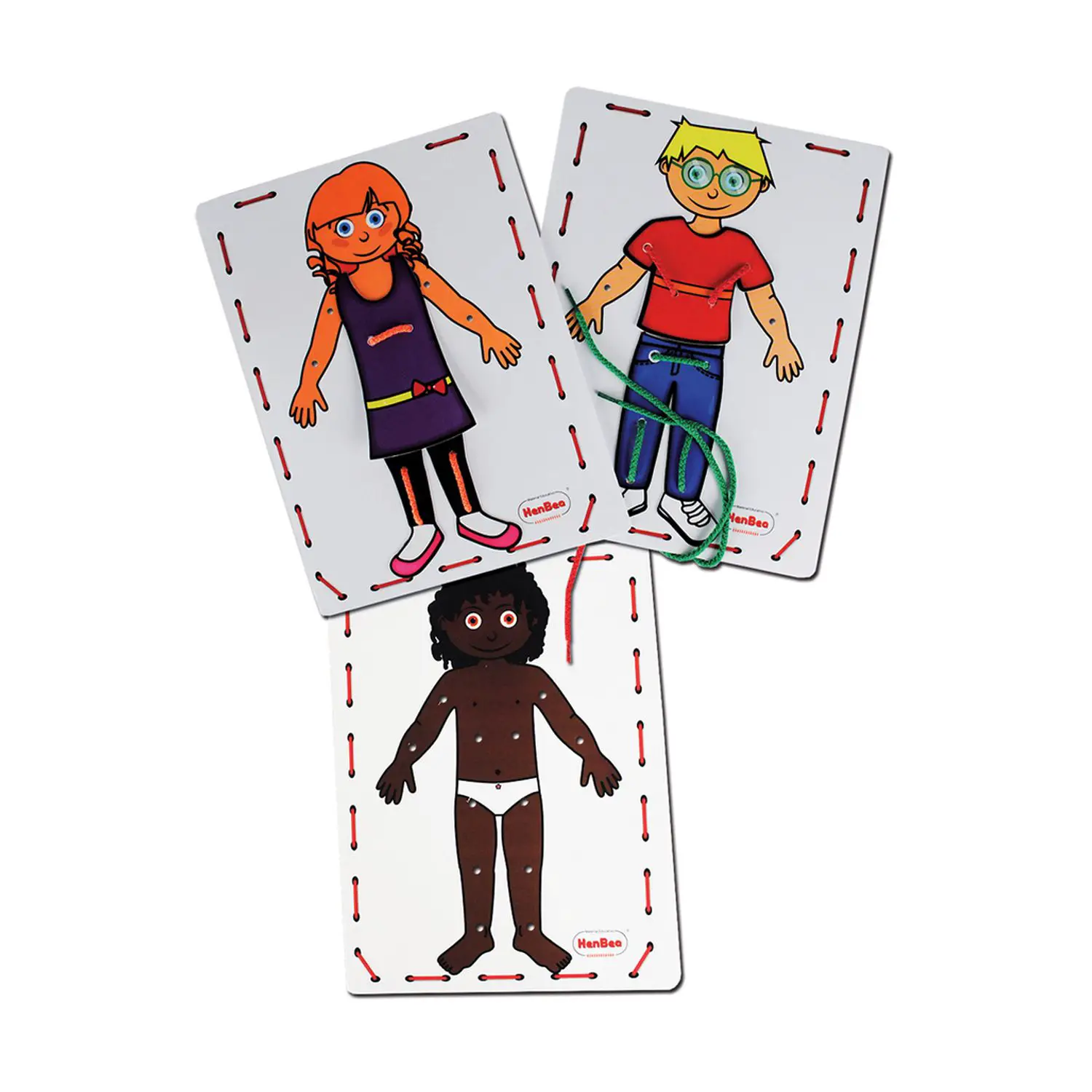 Allacciature Bambini da Vestire - 3 schede + 13 vestiti - Motricità fine