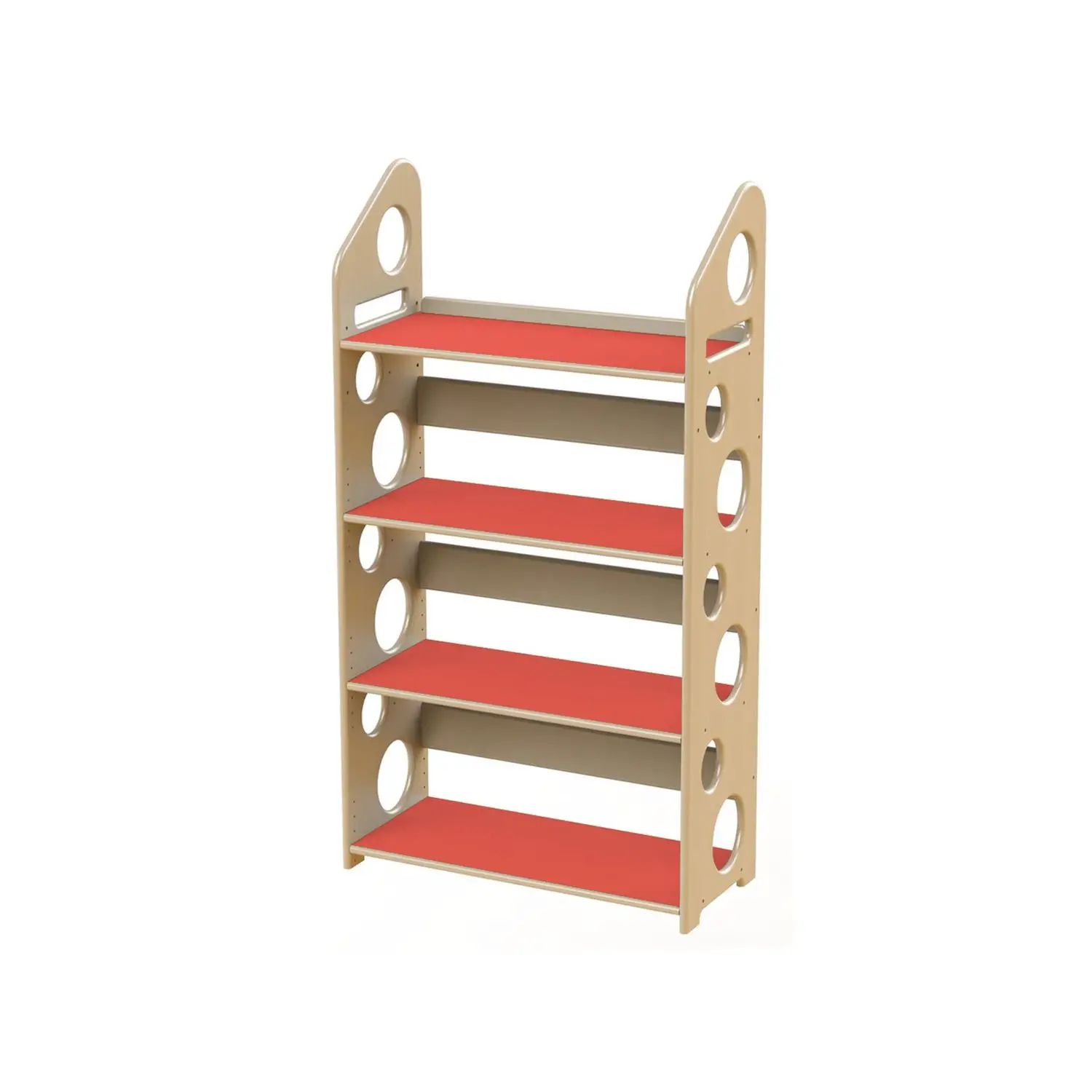 Modulo Libreria Media cm 133 - Lampone - Arredo per Scuola dell’Infanzia - Librerie e zone lettura