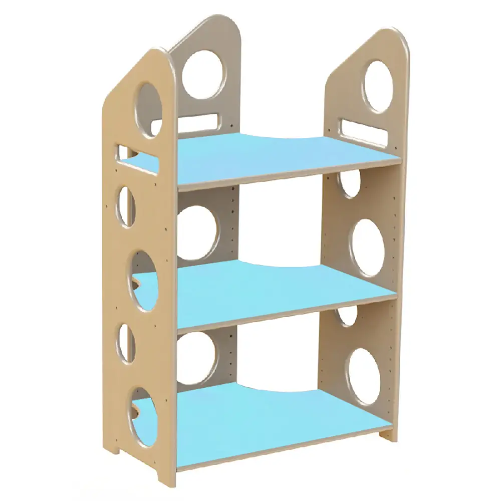 Modulo Libreria a T Bassa - Azzurro - Arredo per Scuola dell’Infanzia - Librerie e zone lettura