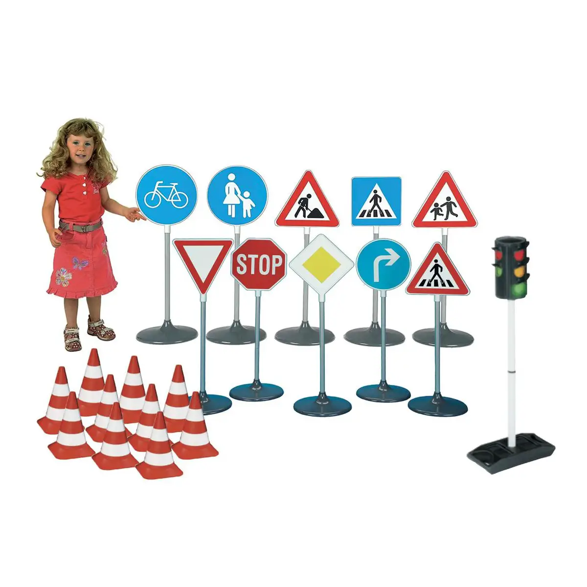 Jumbo Set Educazione Stradale – Kit Completo con Coni, Semaforo e Segnali - Educazione stradale