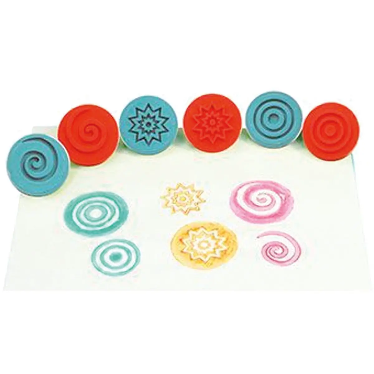 Set 6 Timbrini Doppia Sagoma – Assortimento 1 - Rulli, spugne e timbri