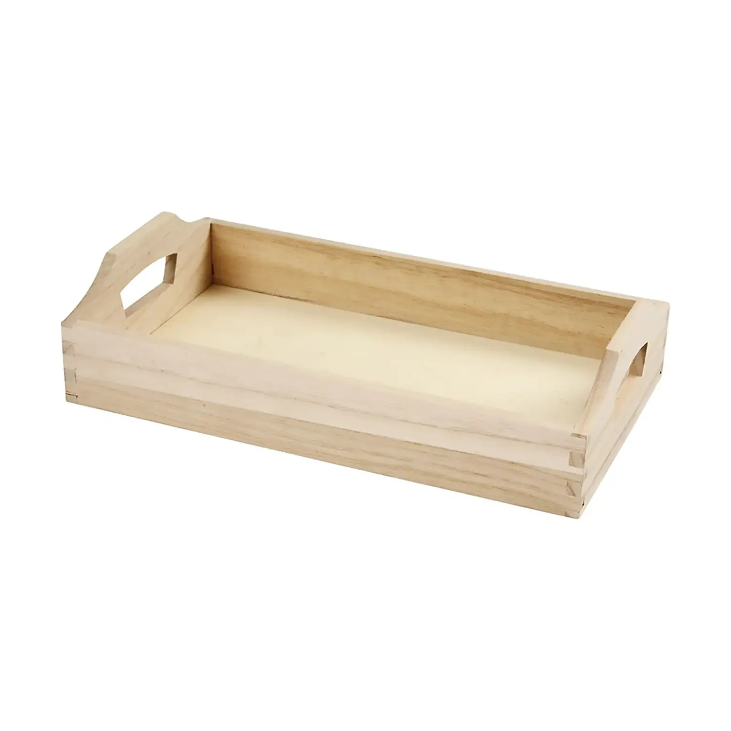 Vassoio in Legno con Manici da Decorare – 30 x 17 x 5 cm - Soggetti in legno