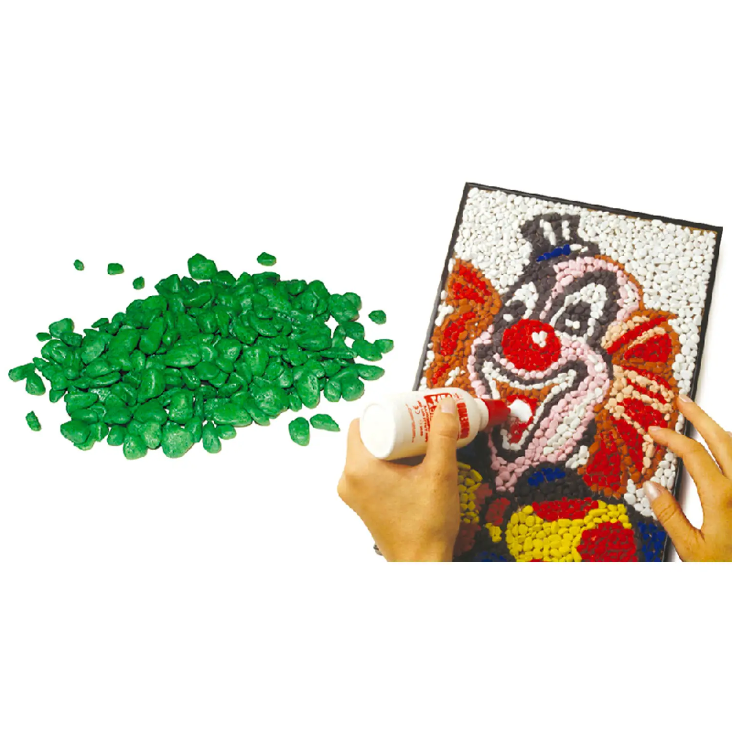Sassolini per Mosaico Verde 5/8 mm – 1 kg - Mosaico e vetro