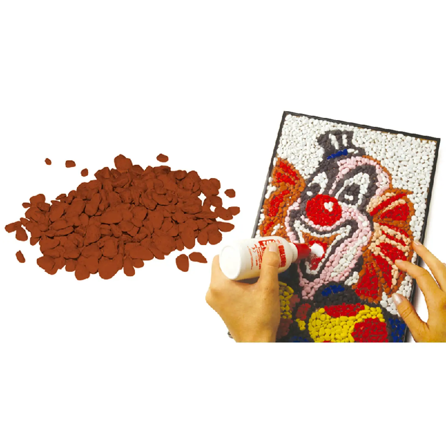 Sassolini per Mosaico Marrone 5/8 mm – 1 kg - Mosaico e vetro