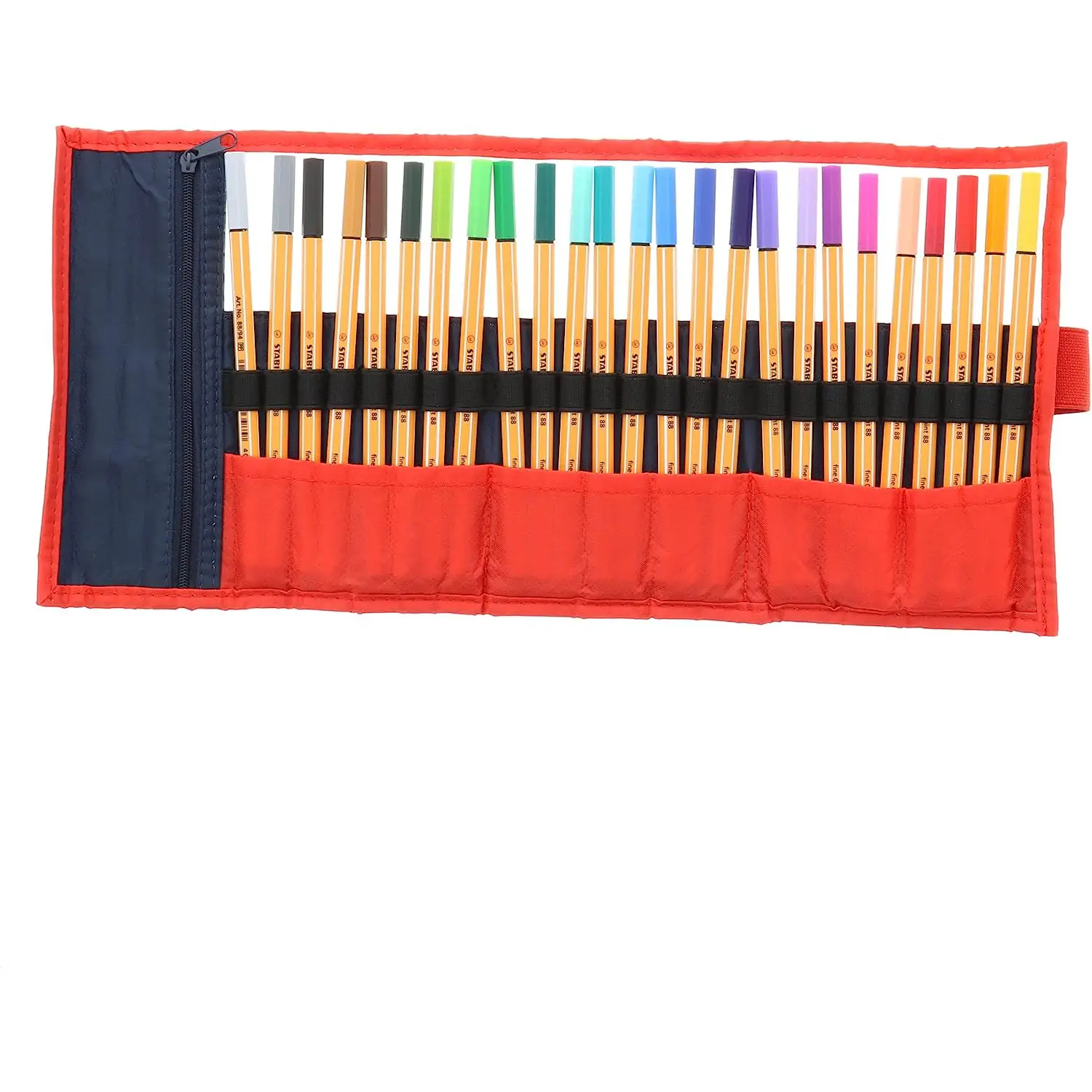 Pennarelli Stabilo Point 88 Rollerset - Fineliner Punta Fine 0,4 mm - Set 25 Colori - Pennarelli