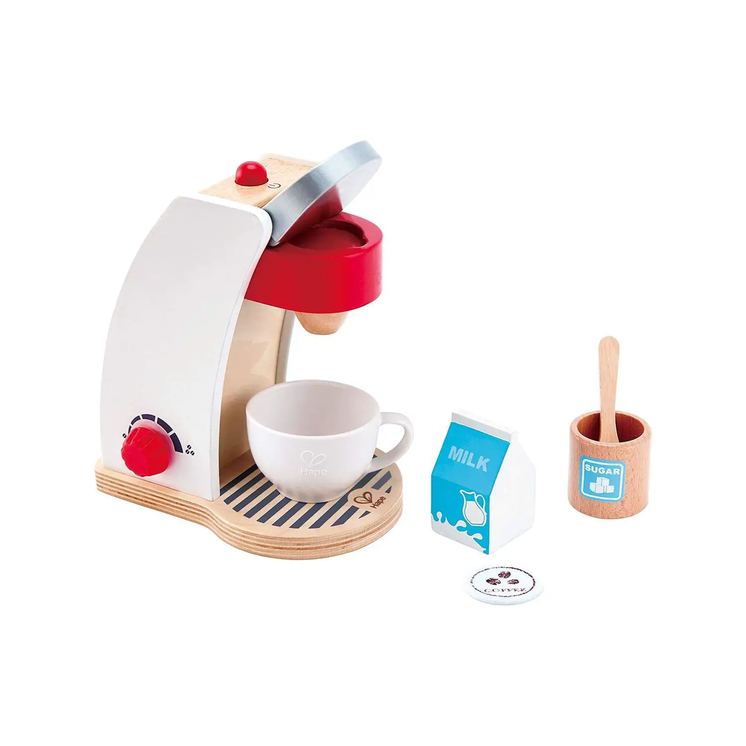 Macchina per il Caffè Giocattolo in Legno – Con Accessori - Cucine e gioco simbolico