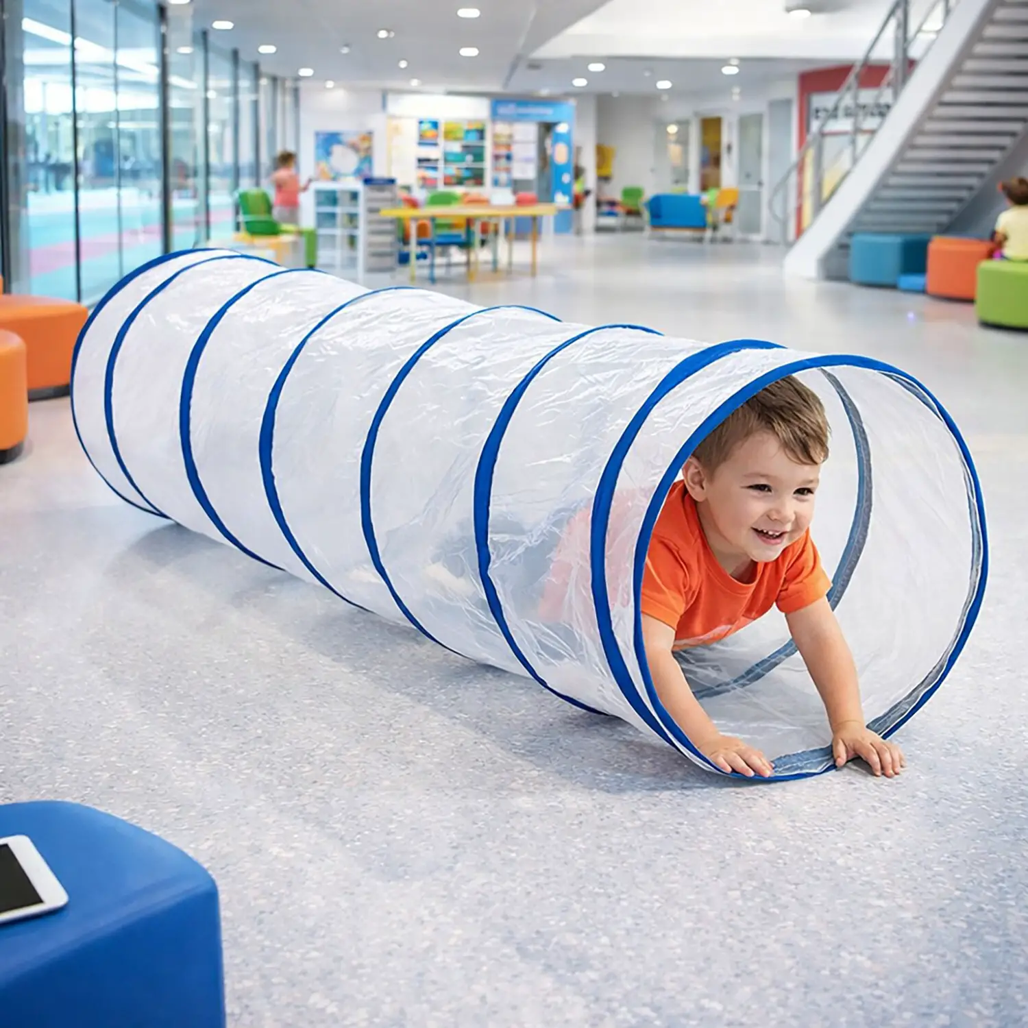 Tunnel Pop Up Trasparente 180x60cm. - Percorsi psicomotori