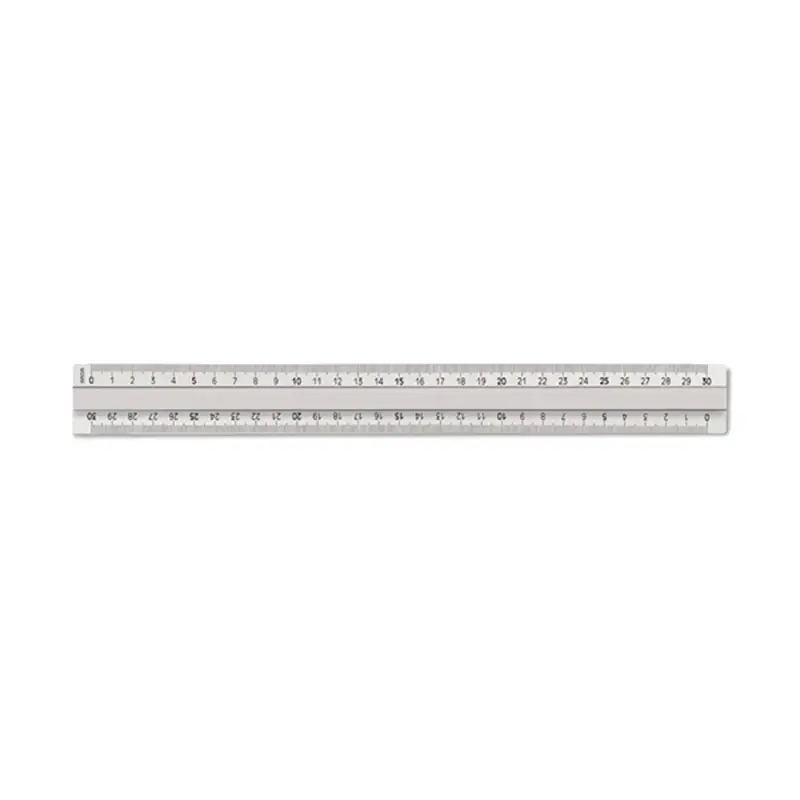Triplo Decimetro in Alluminio – Profilo 30 cm - Disegno tecnico