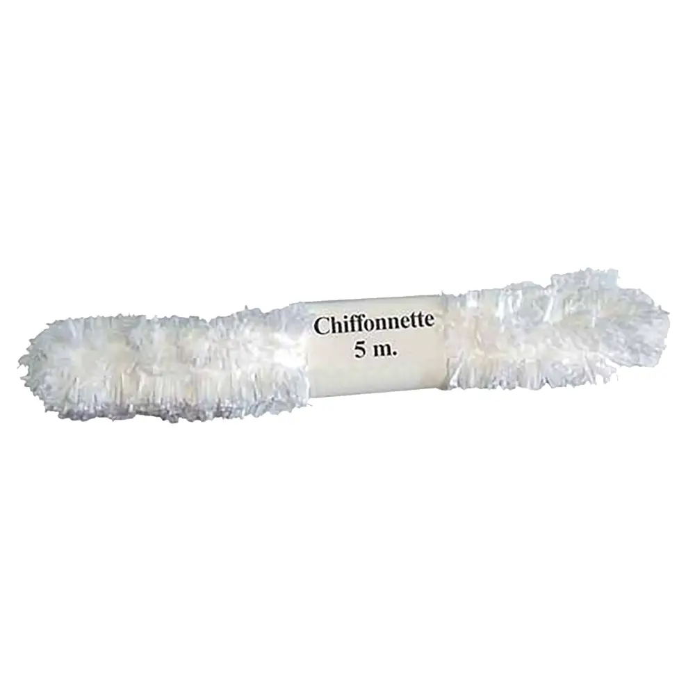 Nastro Chiffonnette Bianco – 6 cm x 5 m – Per Addobbi e Creatività - Carta e cartoncino