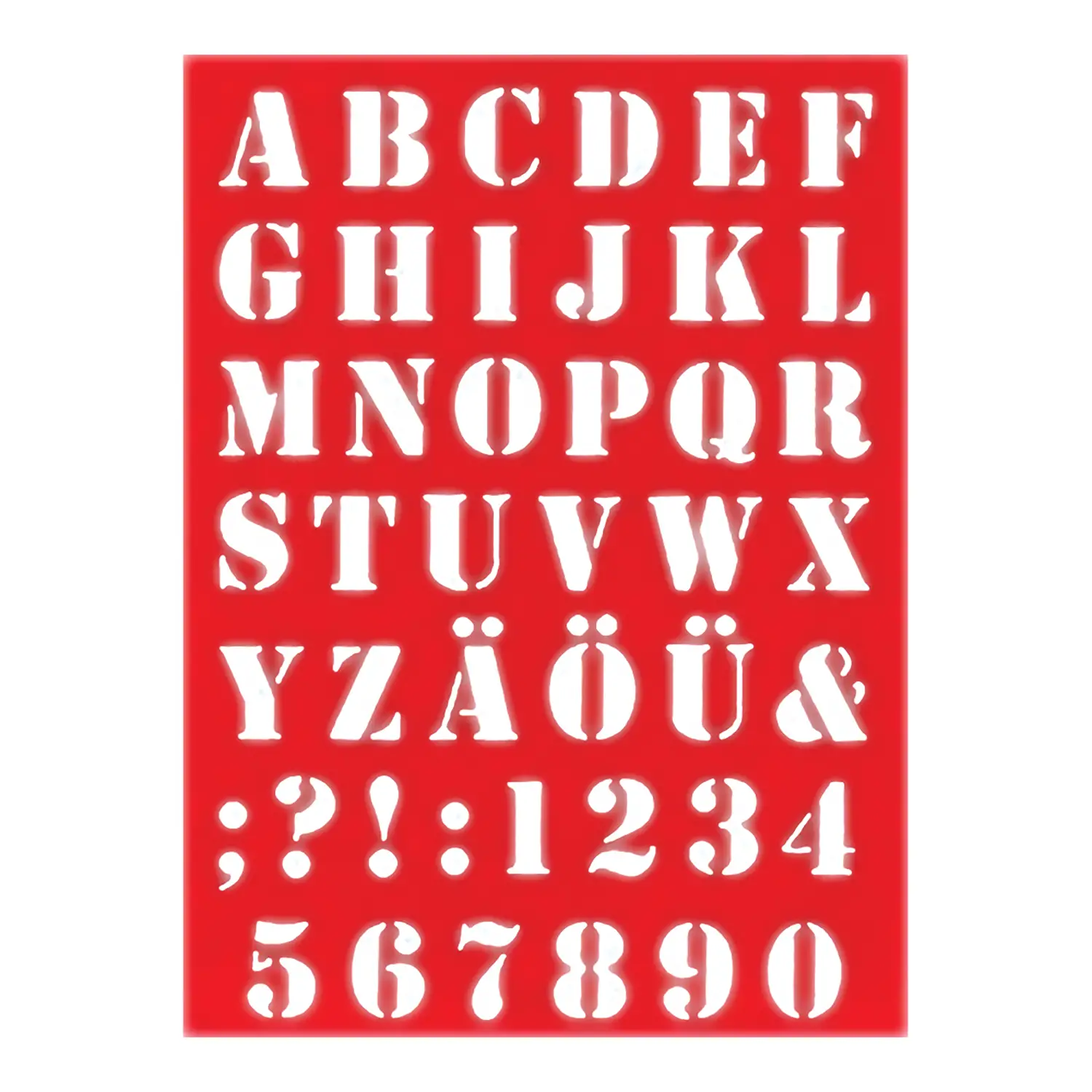 Stencil Plastica Traslucida Alfabeto Saloon – 21x31 cm - Lettere da 27 mm - Stencil