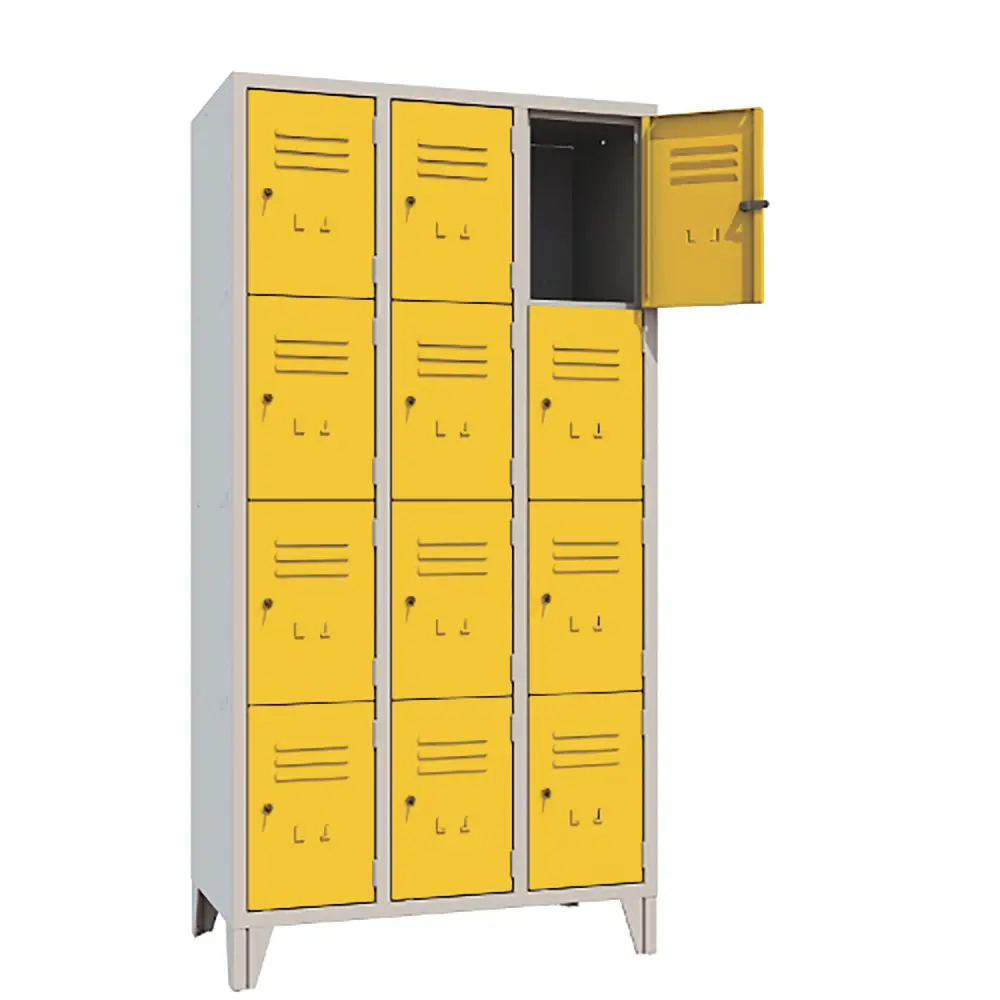 Armadio Casellario Classic 12 Posti Ante Giallo - Conforme CAM - Arredo archivio