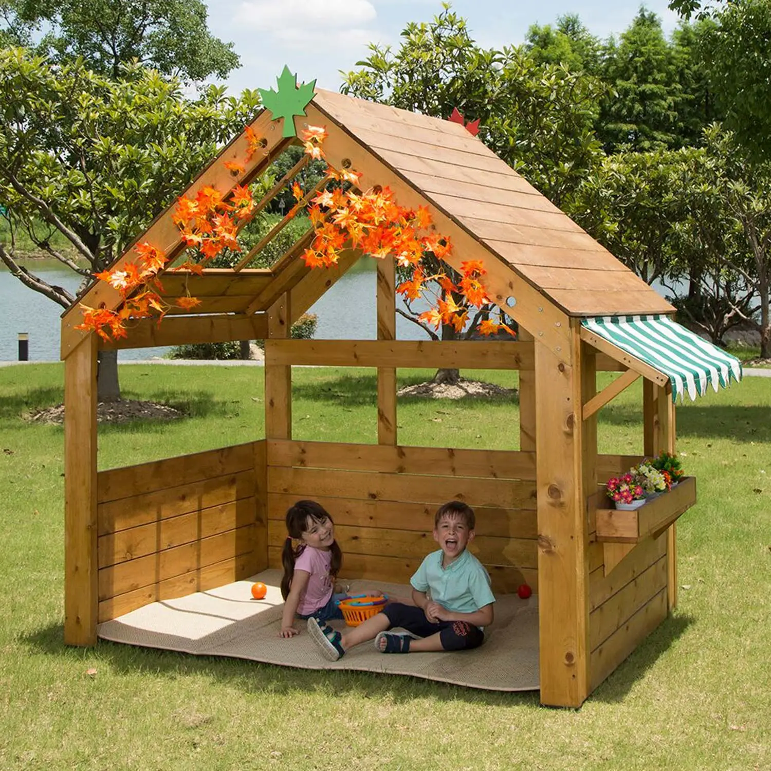 Casetta in Legno per Esterno – Gioco Sicuro e Certificato per Bambini - Palestrine