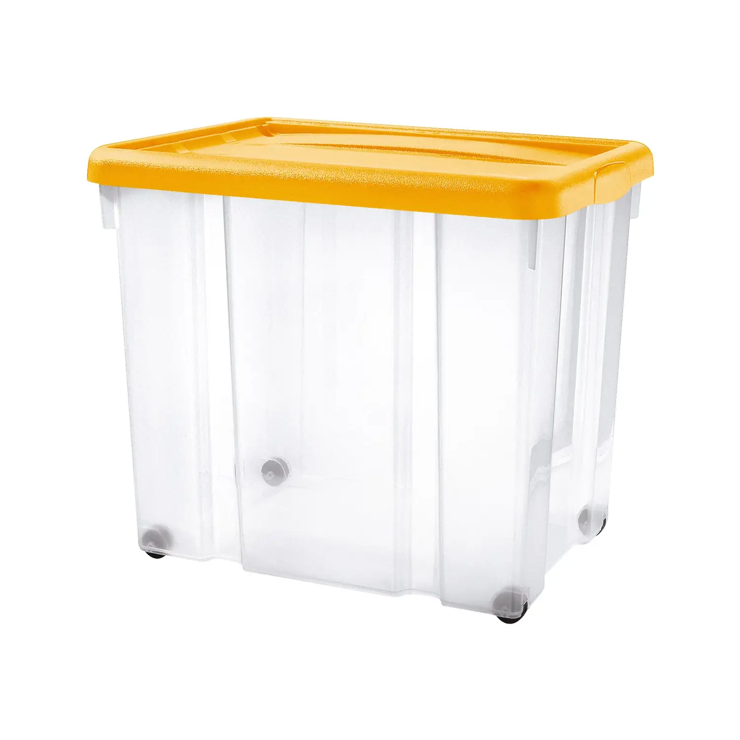 Contenitore Trasparente Con Coperchio E Ruote - 80 Lt. - Arredo Nido e Infanzia
