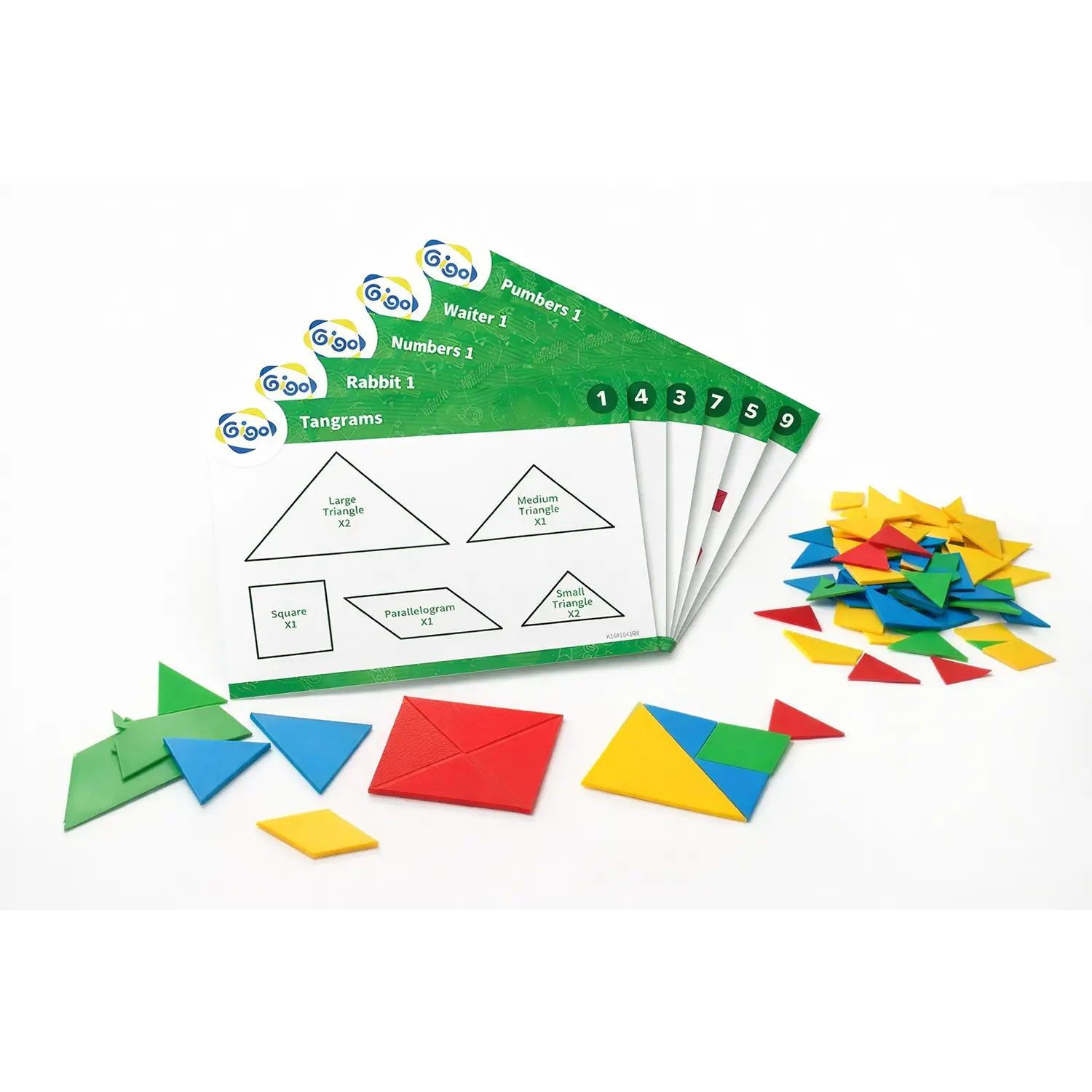 Tangram per la Classe con 5 Schede 105 Pezzi - Geometria