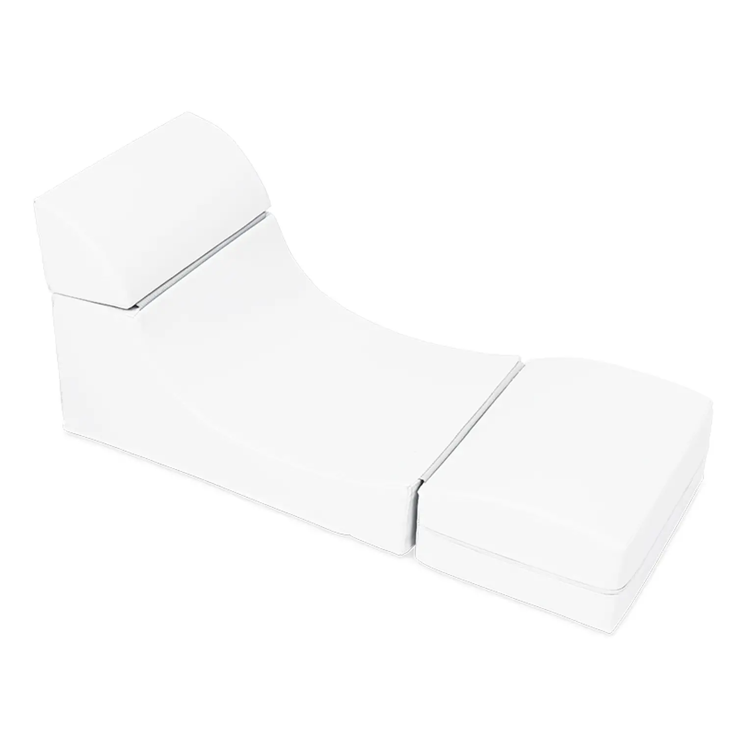 Chaise Longue Morbida Richiudibile Bianco - Salottini e arredi morbidi