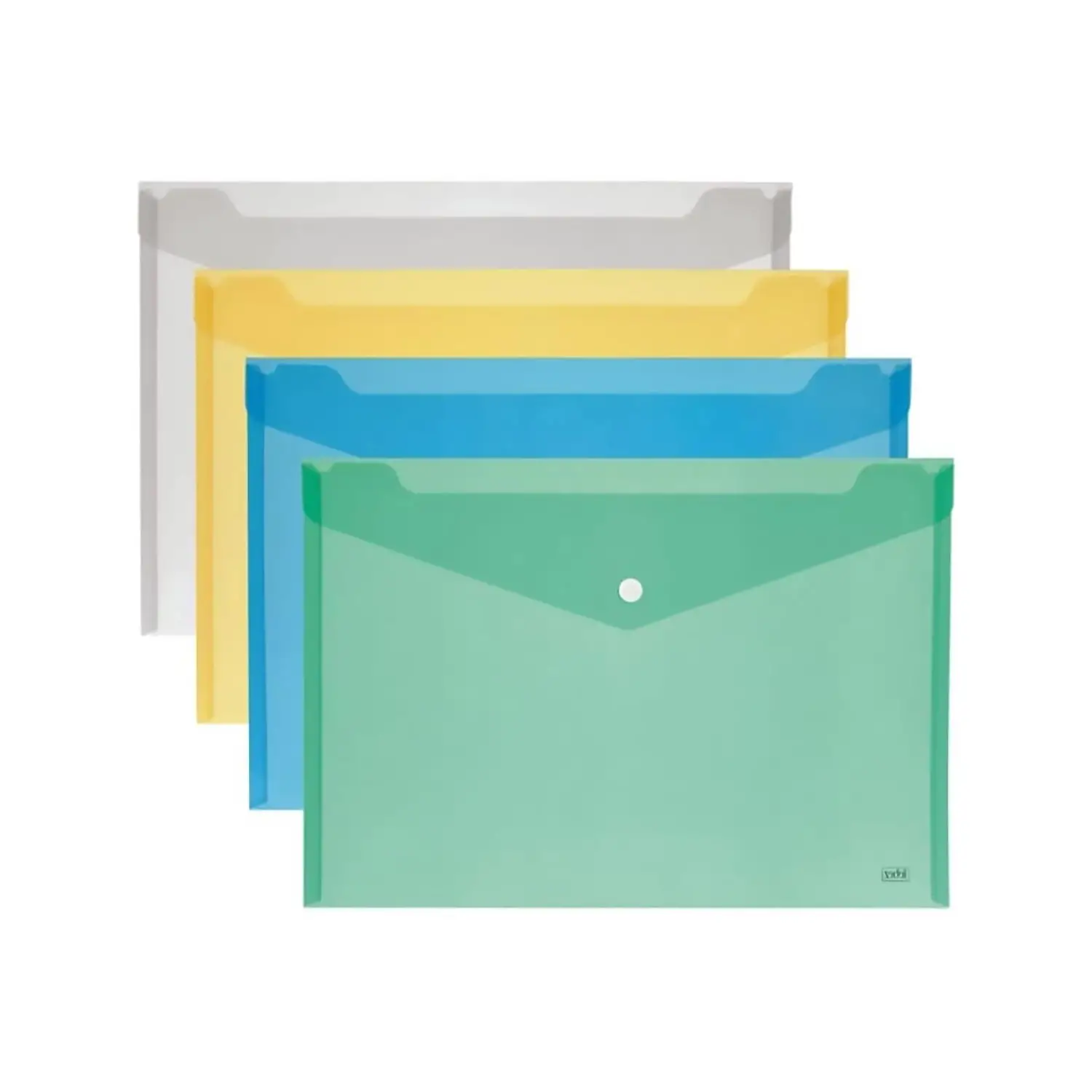 Busta Con Bottone 15,5x11,5cm - Orizzontale Colori Assortiti Lebez - Archiviazione