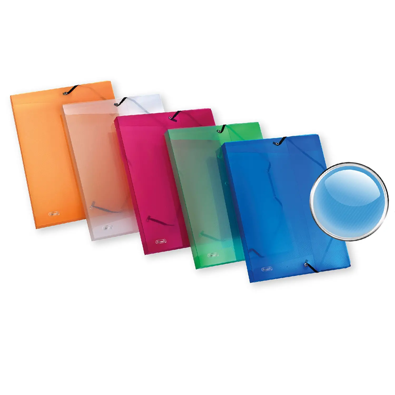 Cartelline PPL Lumina con Elastico e Dorso da 25 mm – Colori Traslucenti Assortiti Formato A4 - Archiviazione