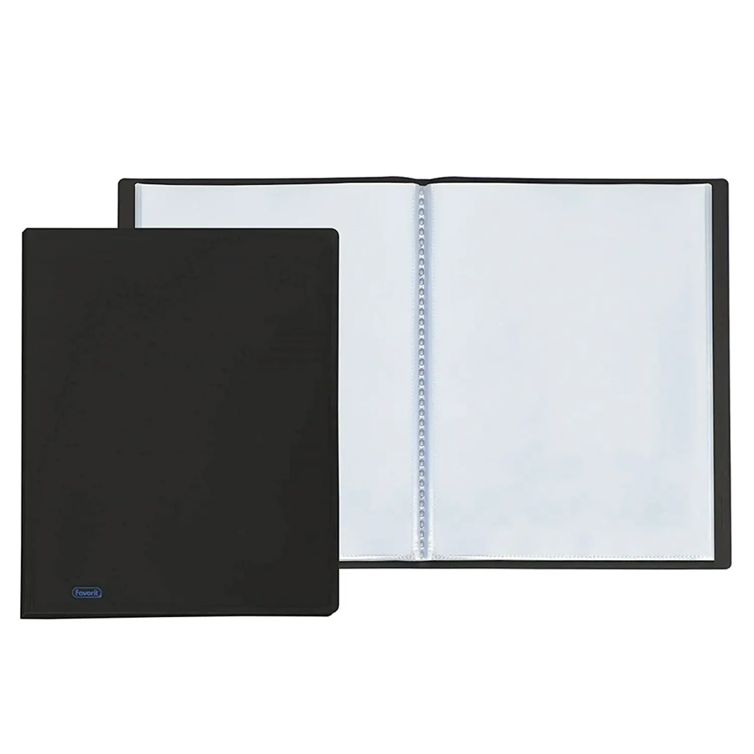 Portalistino Nero 22x30 cm con 80 Buste – Naturene PPL con Finitura Goffrata - Archiviazione