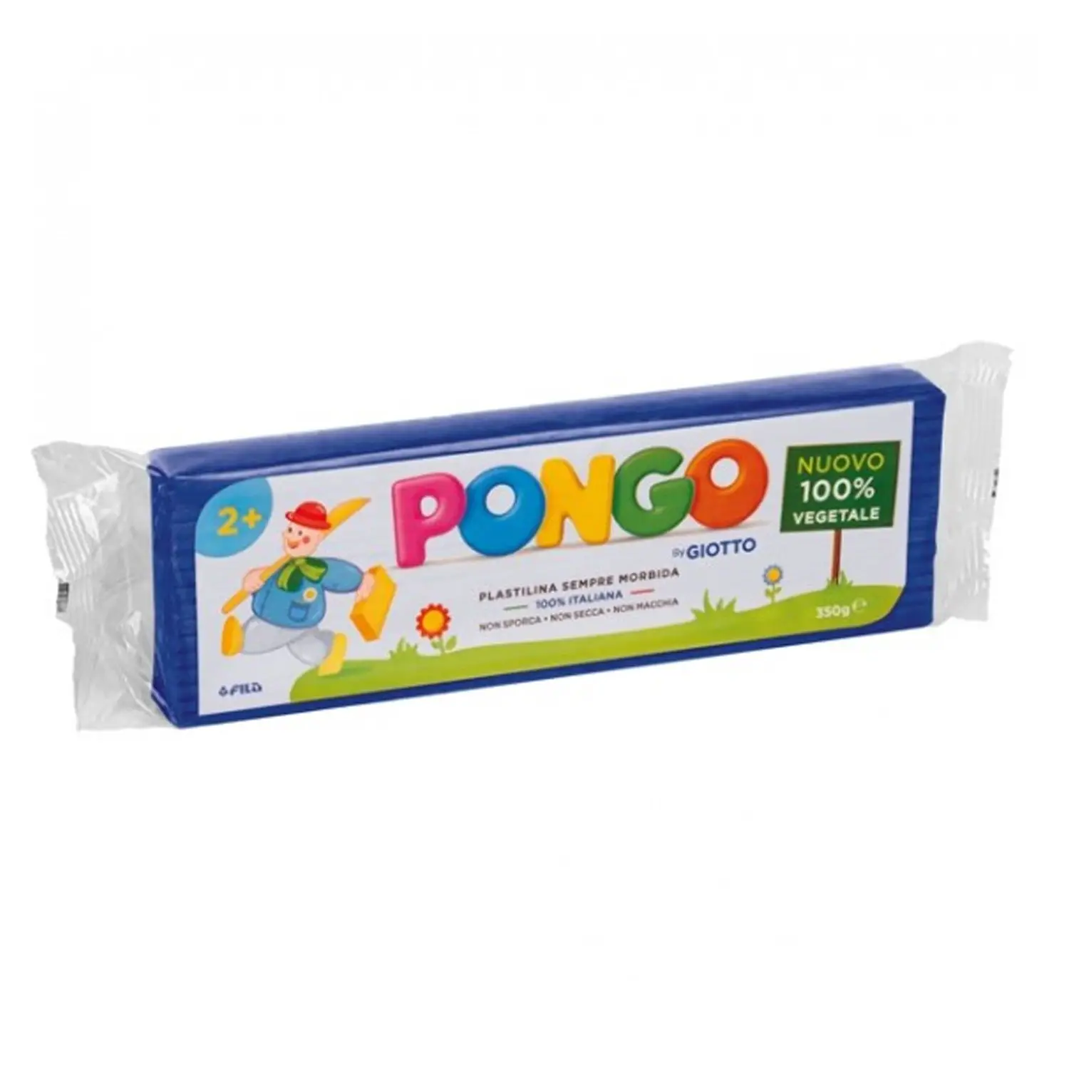 Plastilina Pongo By Giotto – Panetto 350 g Blu | 100% Vegetale e Sicura - Paste per modellare