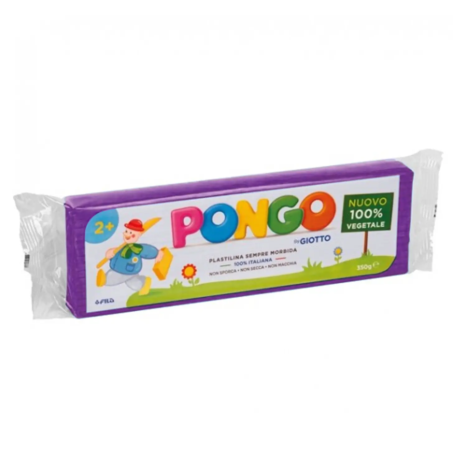 Plastilina Pongo By Giotto – Panetto 350 g Viola | 100% Vegetale e Sicura - Paste per modellare