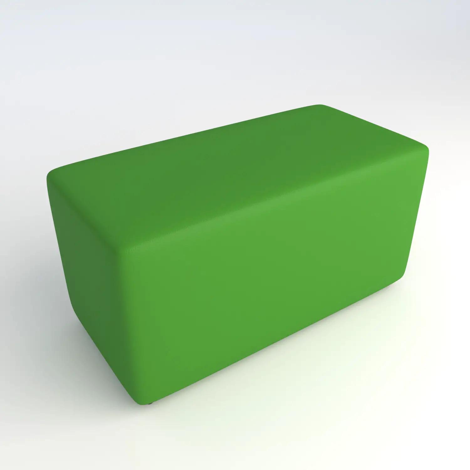 Pouf Ecopelle Ignifugo 2 Posti H 40 Verde Per Un Ambiente Scolastico Innovativo - Salottini e arredi morbidi