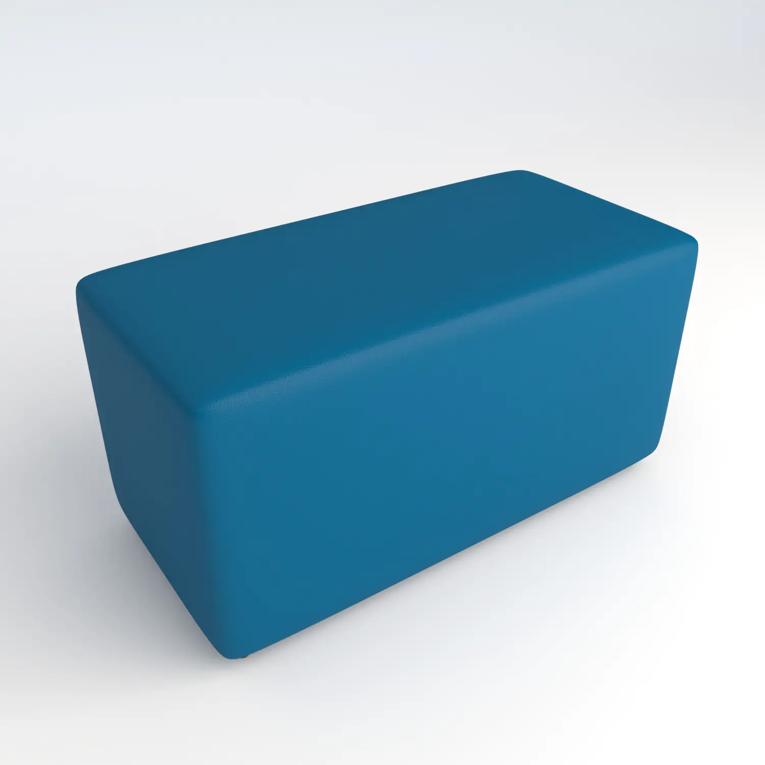 Pouf Ecopelle Ignifugo 2 Posti H 40 Azzurro Per Un Ambiente Scolastico Innovativo - Salottini e arredi morbidi