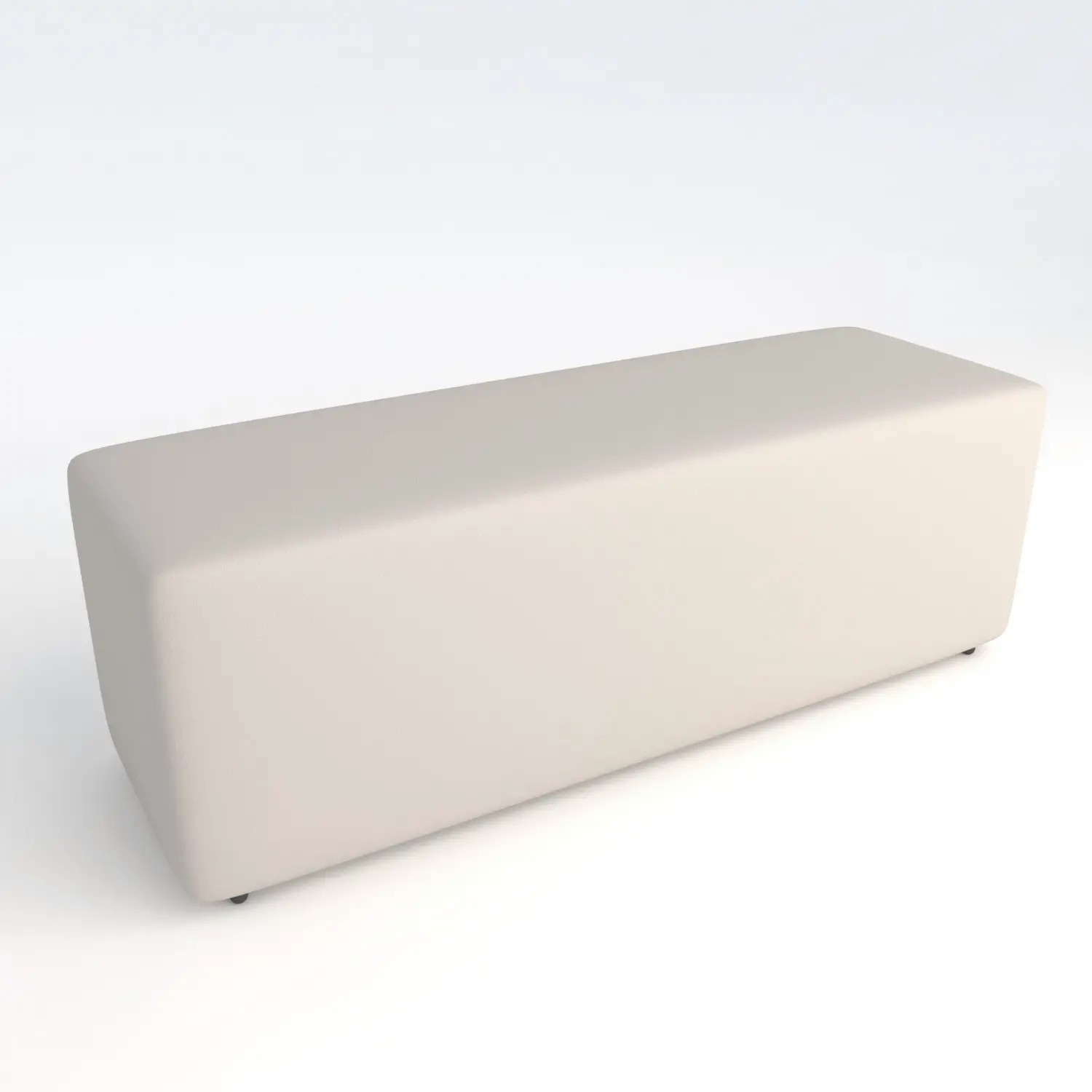 Pouf Ecopelle Ignifugo 3 Posti H 40 Bianco Per Un Ambiente Scolastico Innovativo - Salottini e arredi morbidi