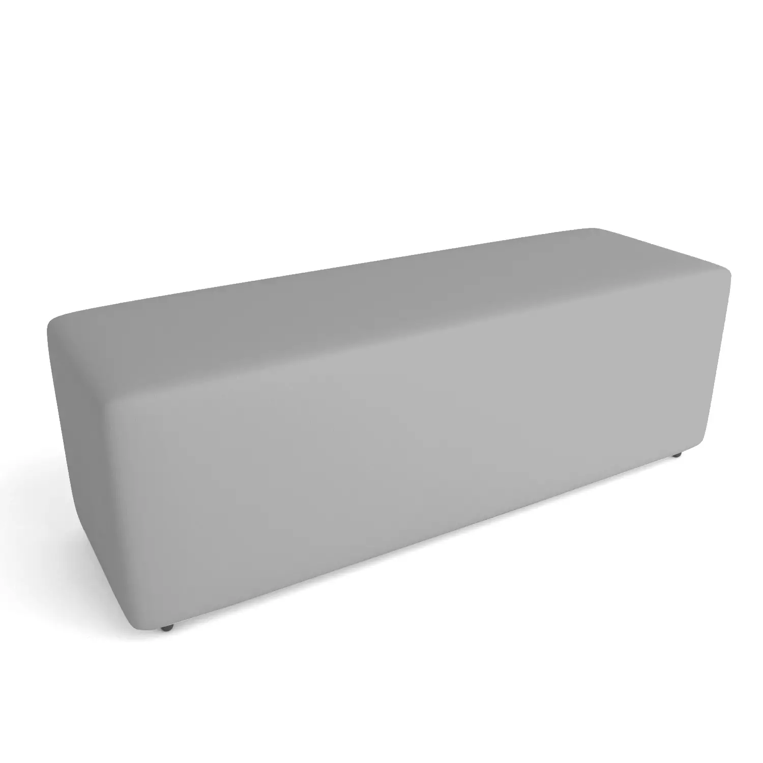 Pouf Ecopelle Ignifugo 3 Posti H 40 Grigio Per Un Ambiente Scolastico Innovativo - Salottini e arredi morbidi