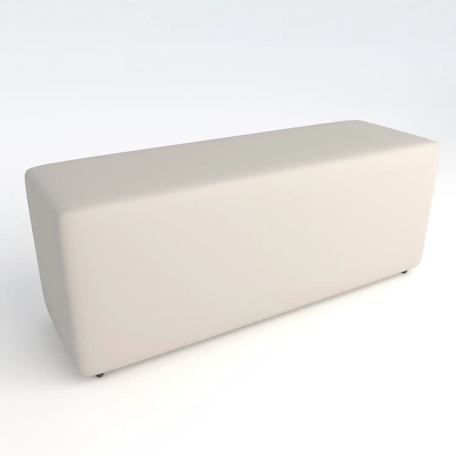 Pouf Ecopelle Ignifugo 3 Posti H 46 Bianco Per Un Ambiente Scolastico Innovativo - Salottini e arredi morbidi