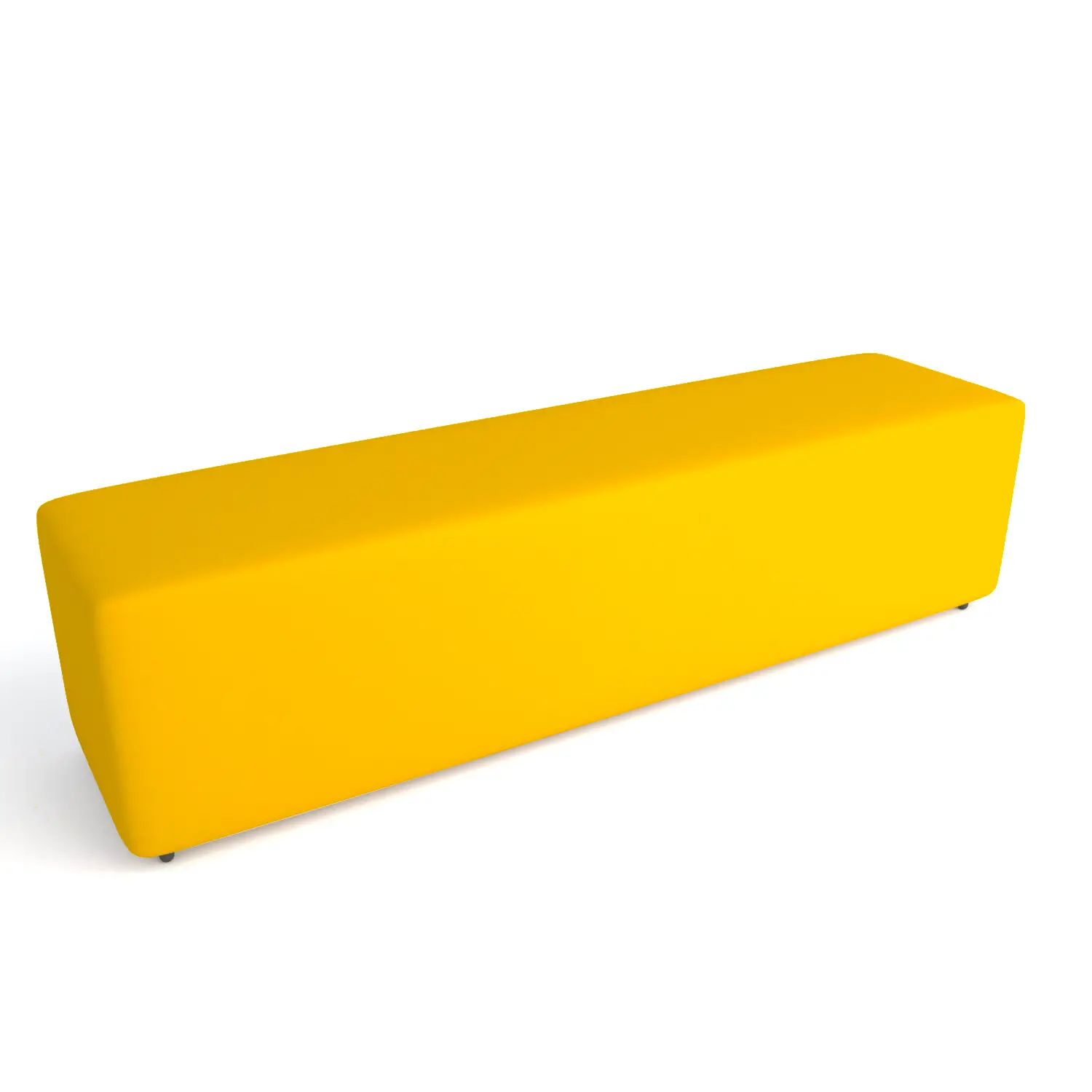 Pouf Ecopelle Ignifugo 4 Posti H 46 Giallo Perfetto Per Ambienti Scolastici Innovativi - Salottini e arredi morbidi
