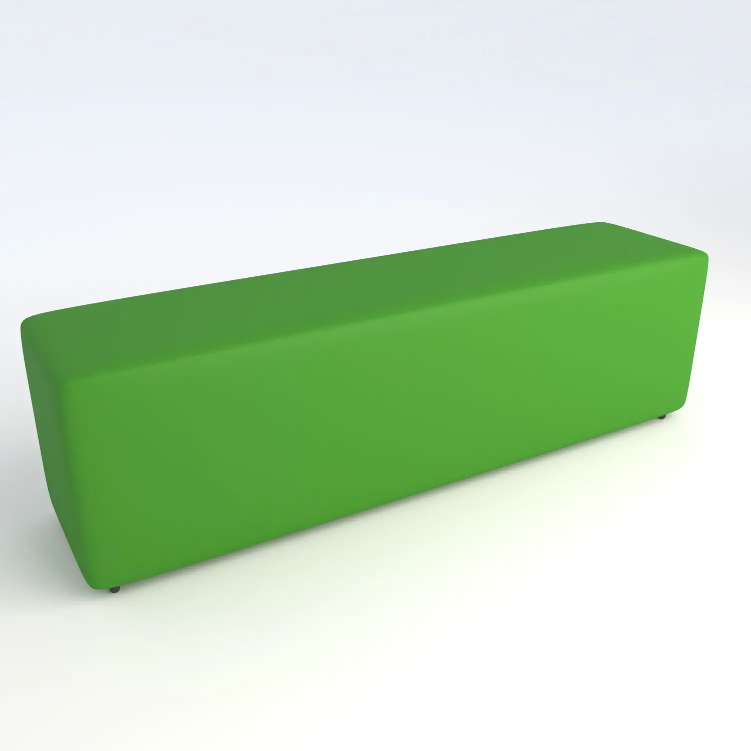 Pouf Ecopelle Ignifugo 4 Posti H 46 Verde Per Ambienti Scolastici Innovativi - Salottini e arredi morbidi