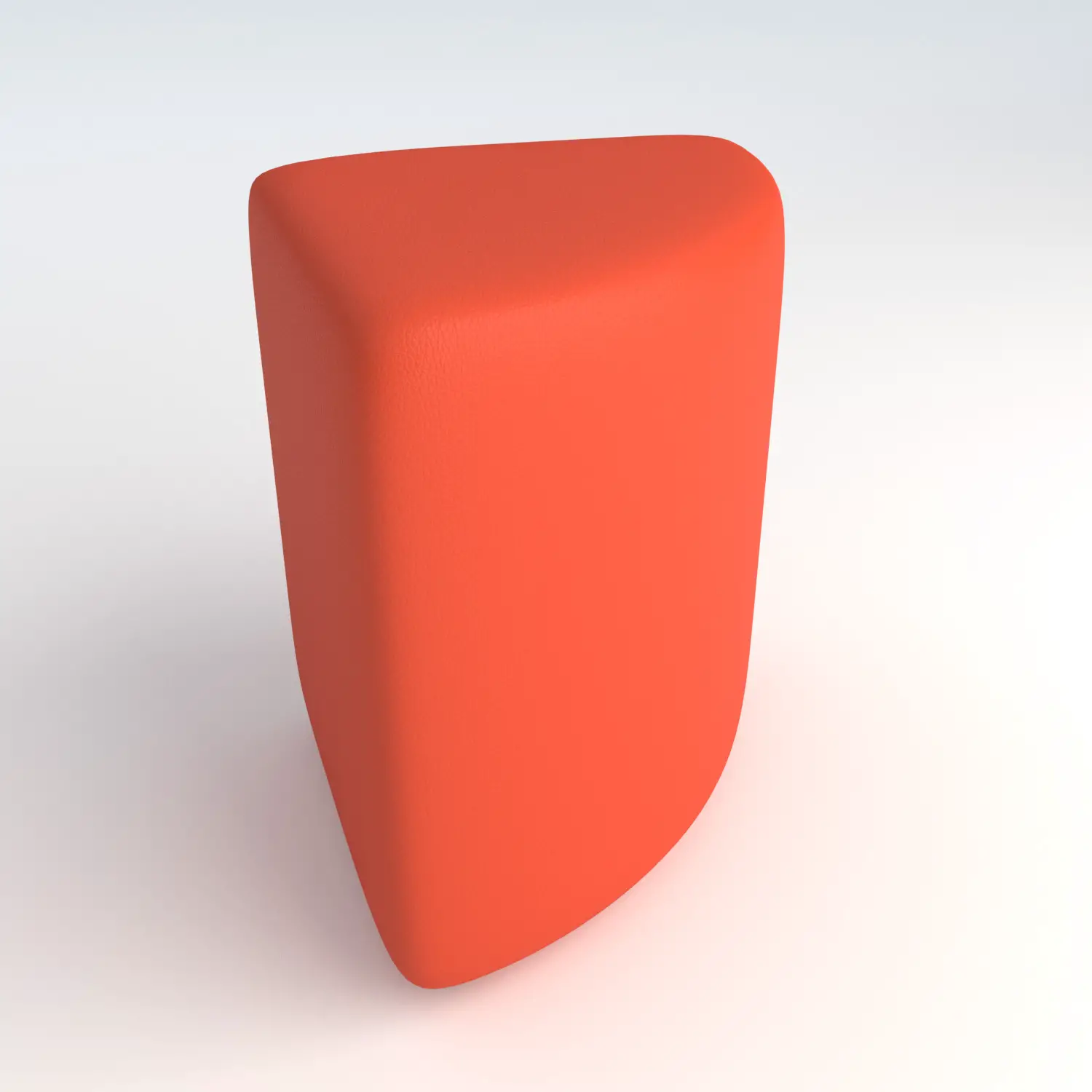 Pouf Ecopelle Ignifugo Angolare H 46 Arancio Per Ambienti Scolastici Innovativi - Salottini e arredi morbidi