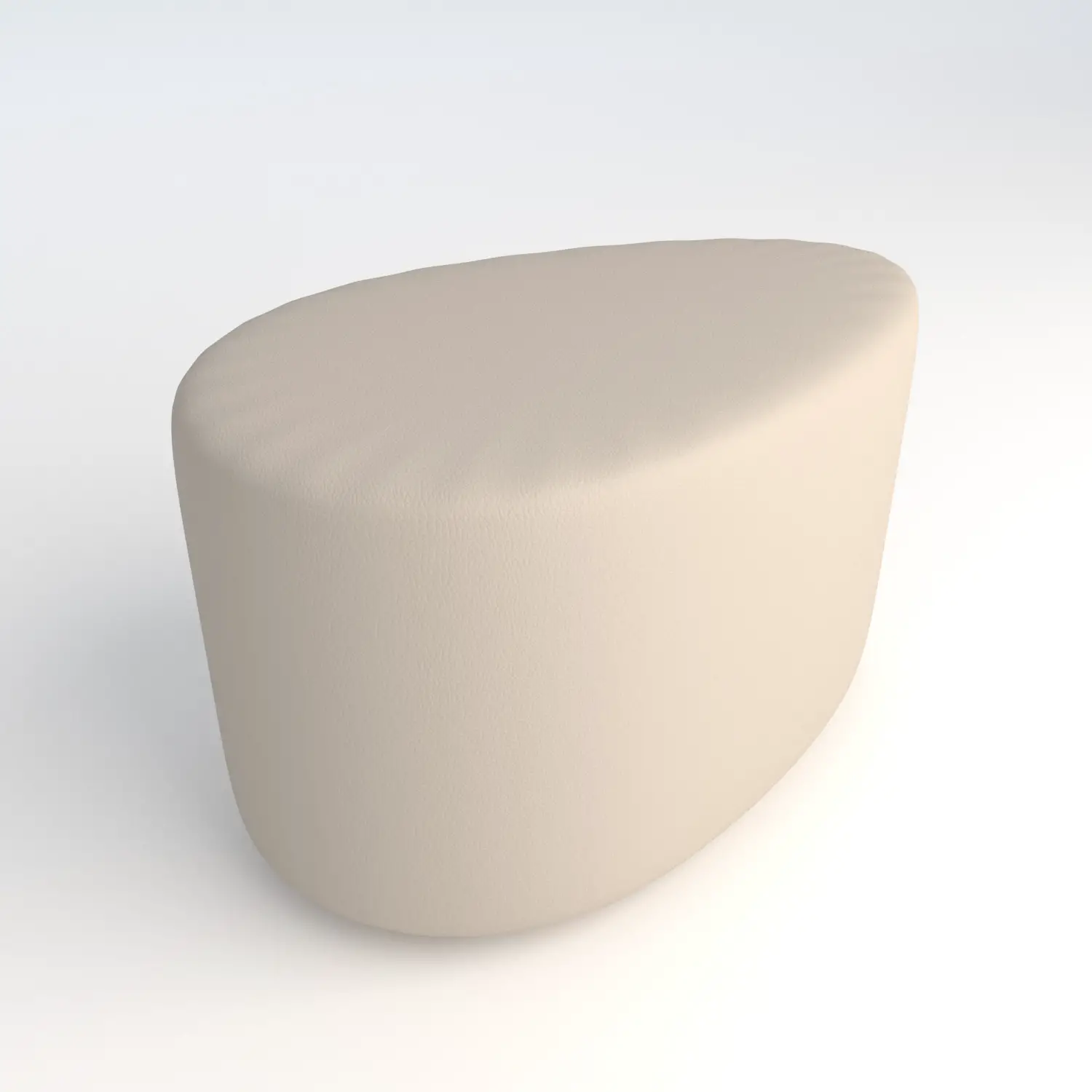 Pouf Ecopelle Ignifugo Goccia H 40 Bianco Per Ambienti Scolastici Innovativi - Salottini e arredi morbidi