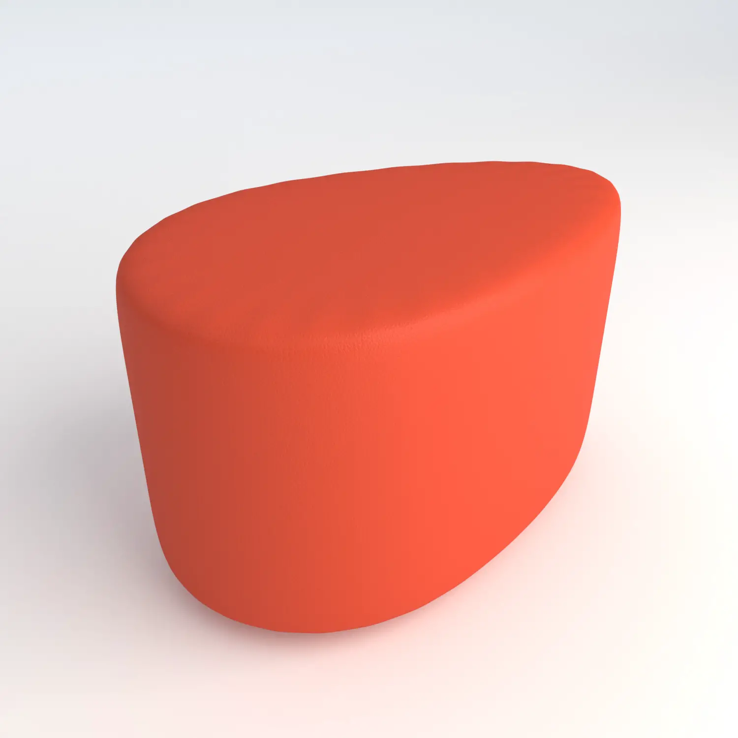 Pouf Ecopelle Ignifugo Goccia H 40 Arancio Per Ambienti Scolastici Innovativi - Salottini e arredi morbidi