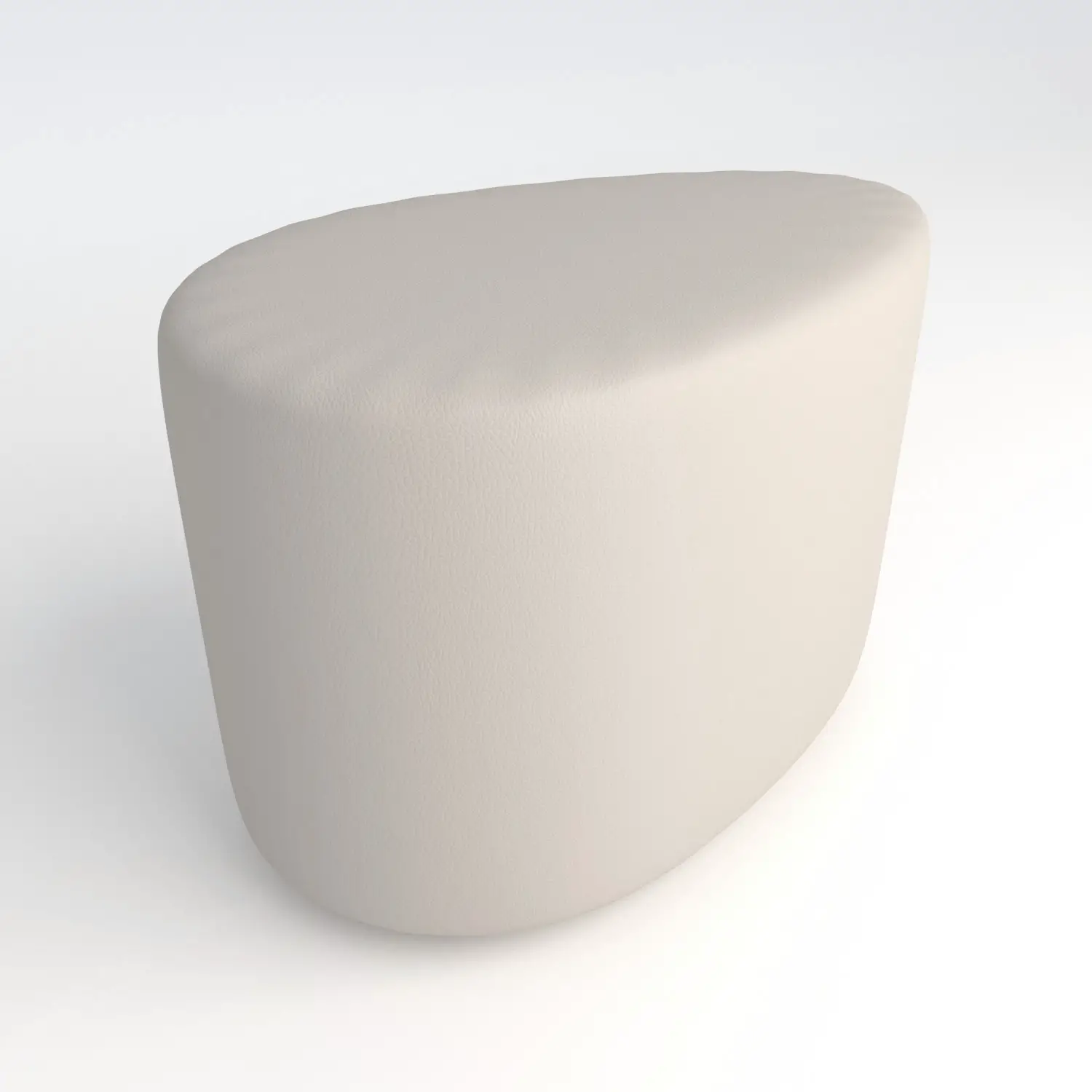 Pouf Ecopelle Ignifugo Goccia H 46 Bianco Per Ambienti Scolastici Innovativi - Salottini e arredi morbidi
