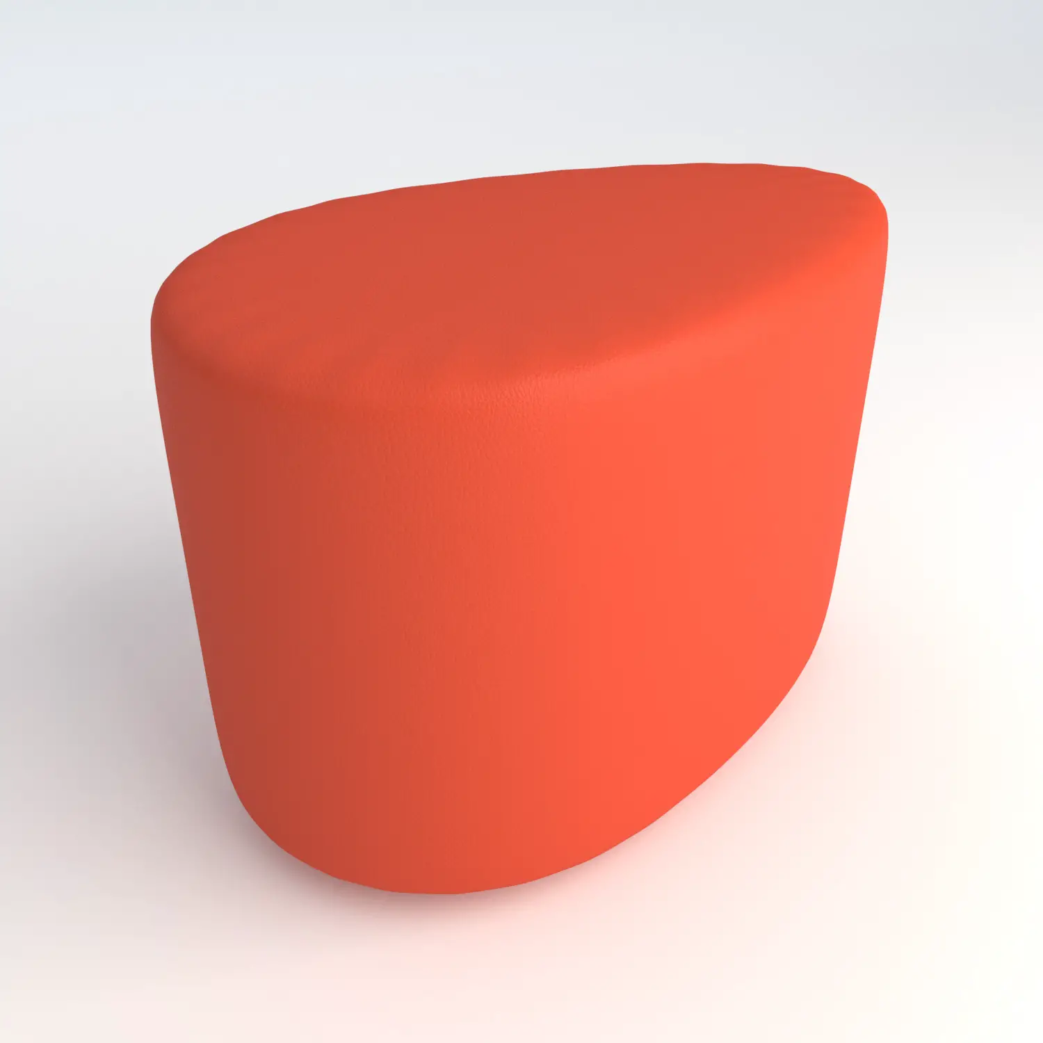 Pouf Ecopelle Ignifugo Goccia H 46 Arancio Per Ambienti Scolastici Innovativi - Salottini e arredi morbidi